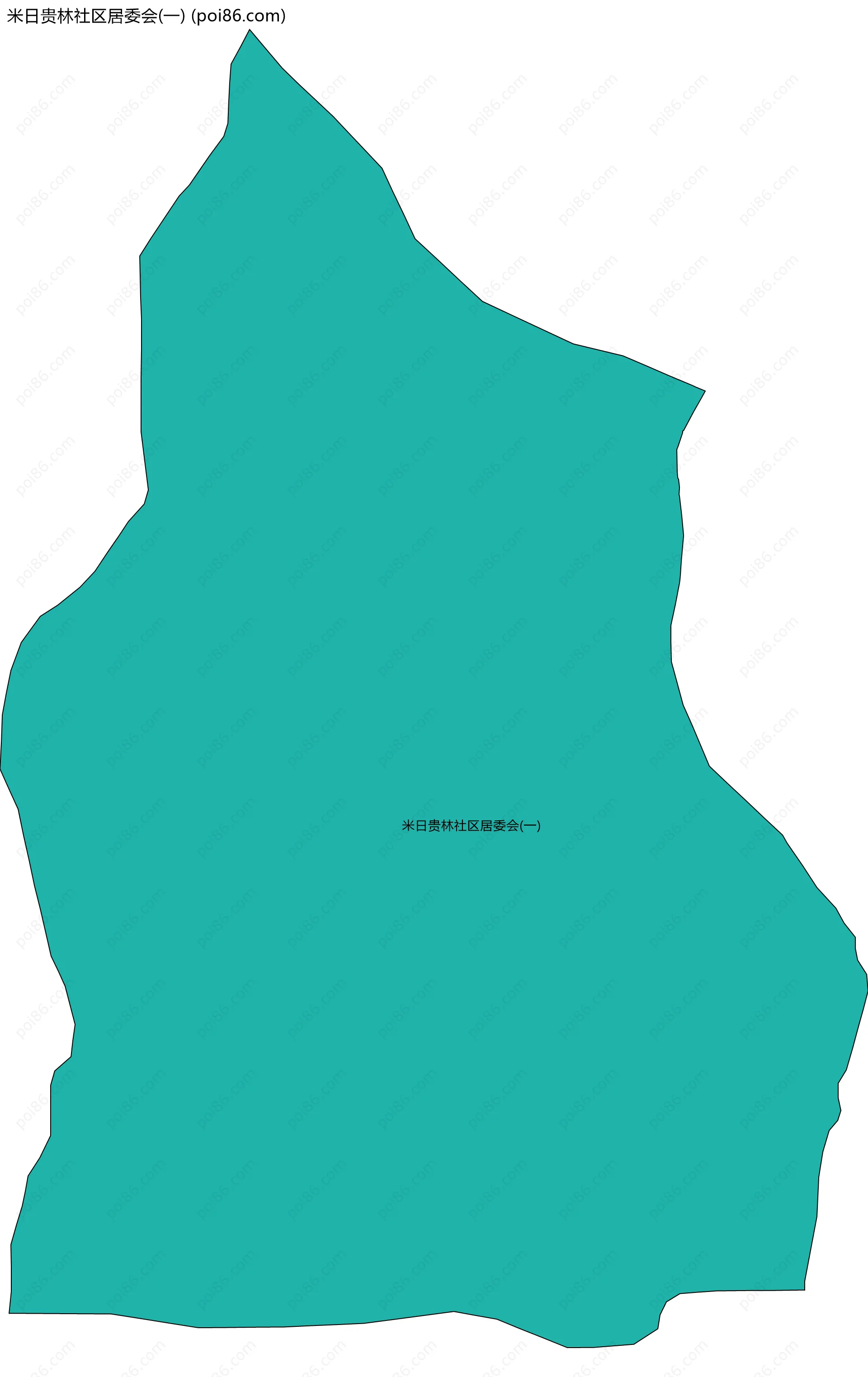 米日贵林社区居委会(一)边界地图