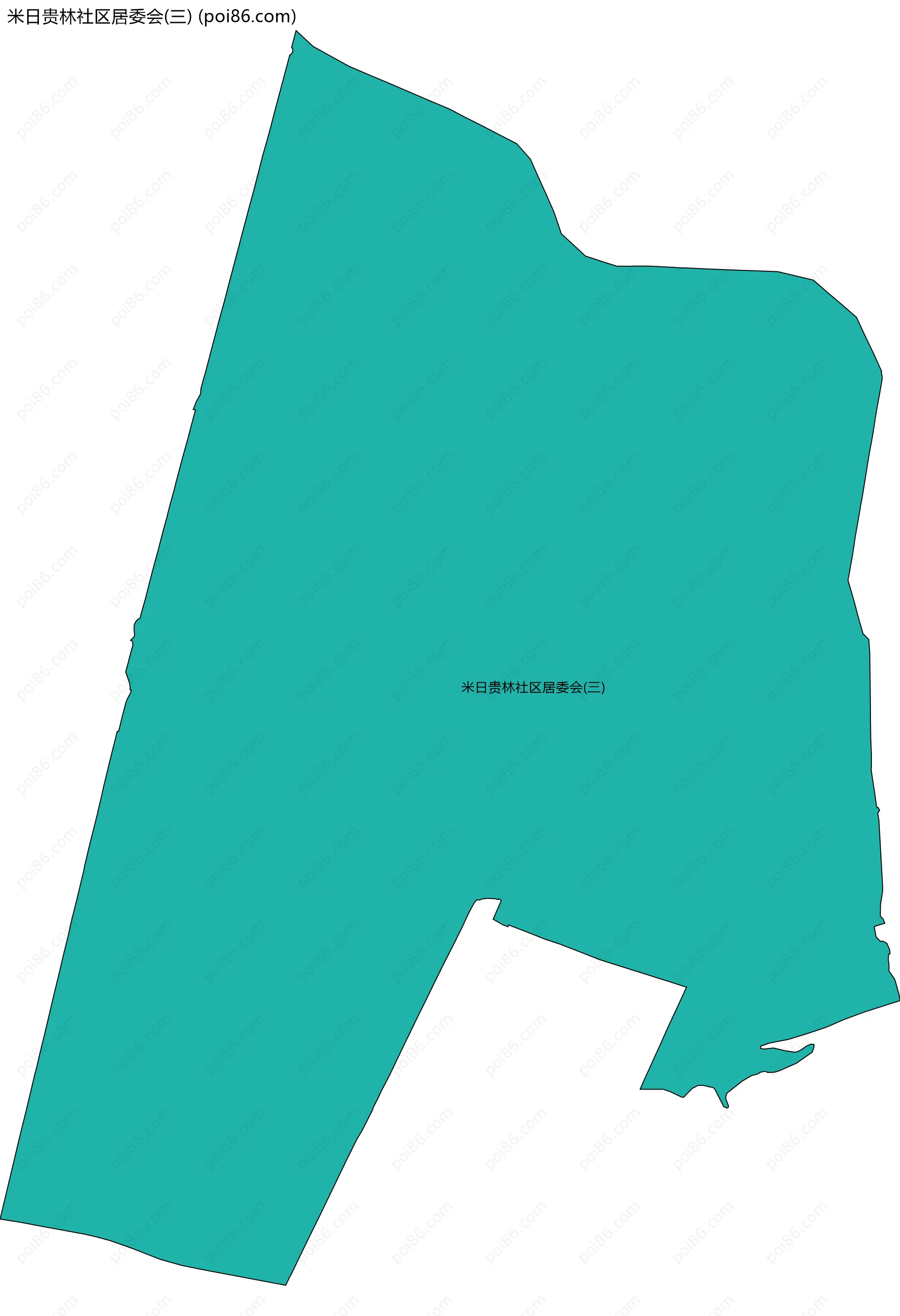 米日贵林社区居委会(三)边界地图