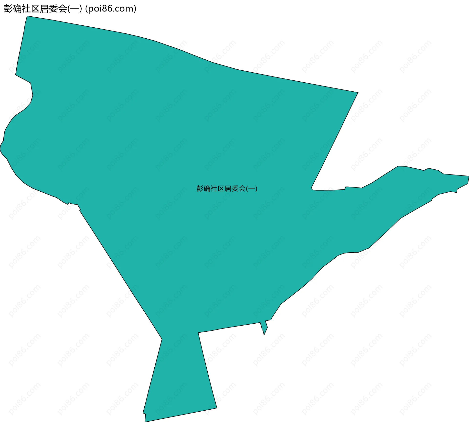 彭确社区居委会(一)边界地图