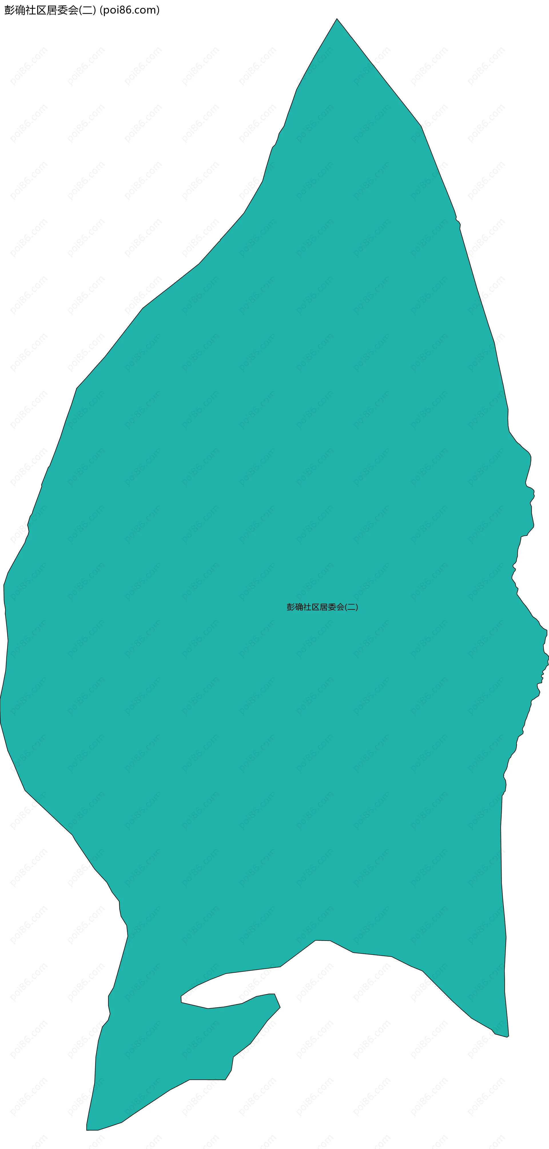 彭确社区居委会(二)边界地图