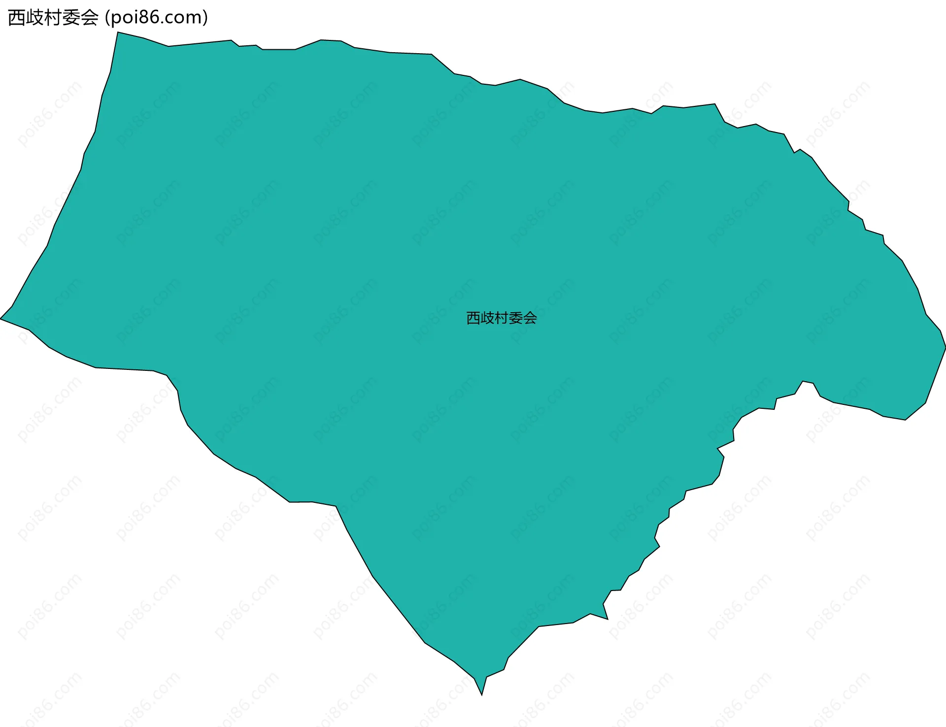 西歧村委会边界地图