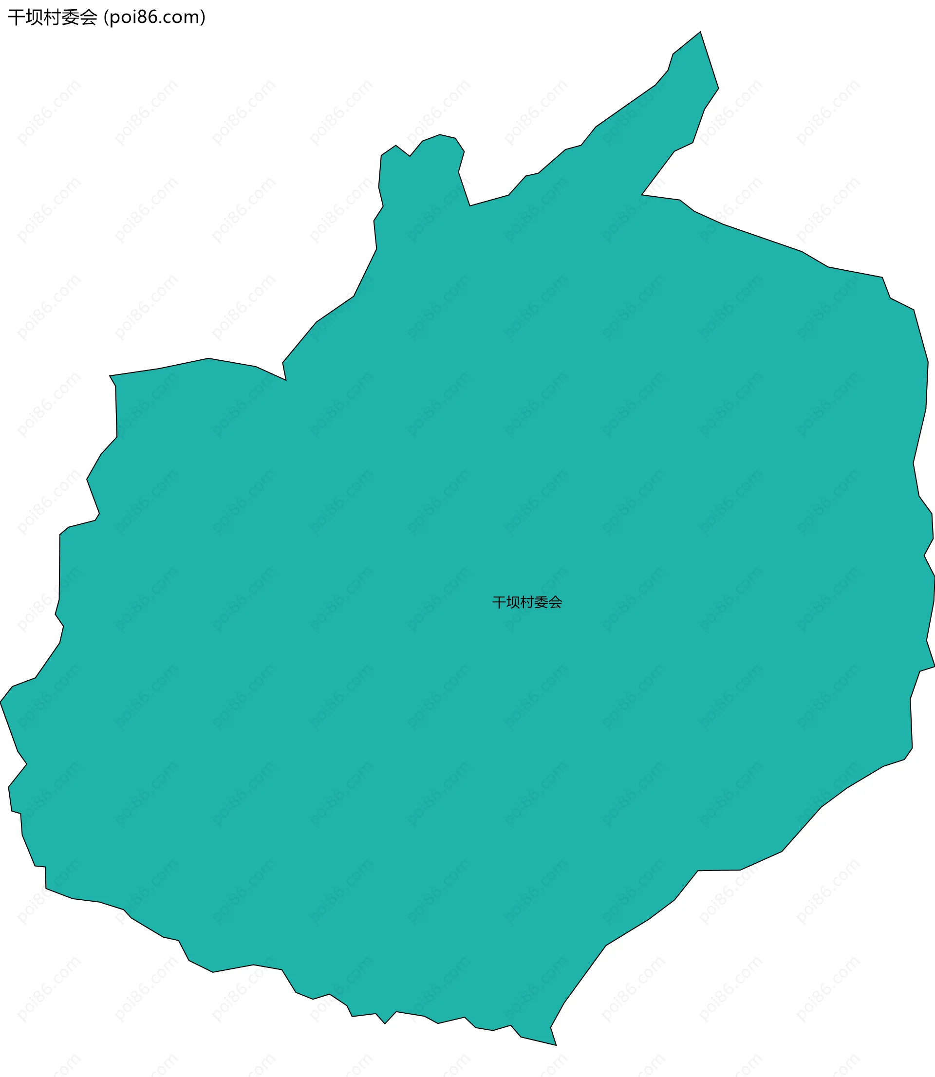 干坝村委会边界地图