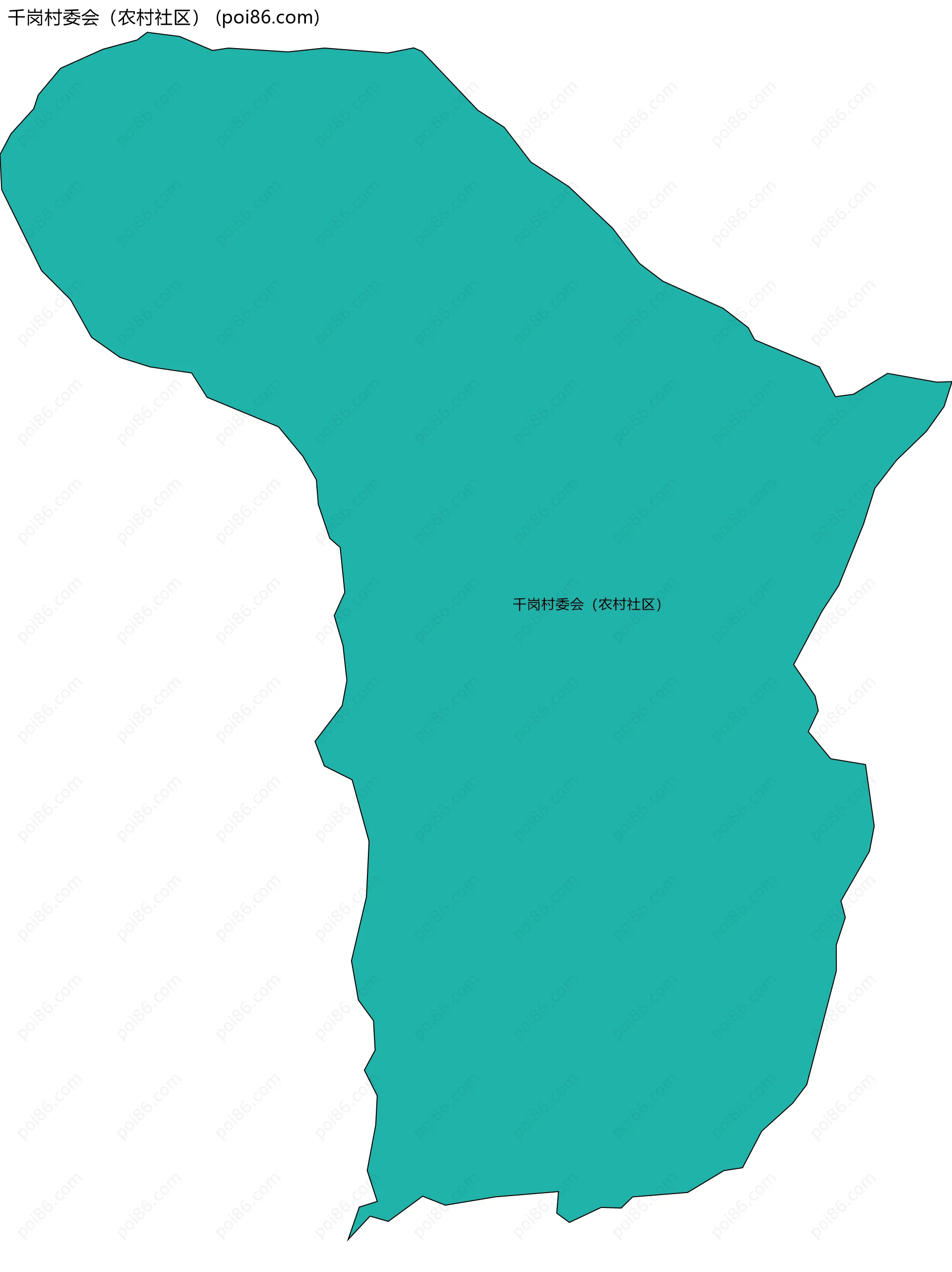 千岗村委会（农村社区）边界地图