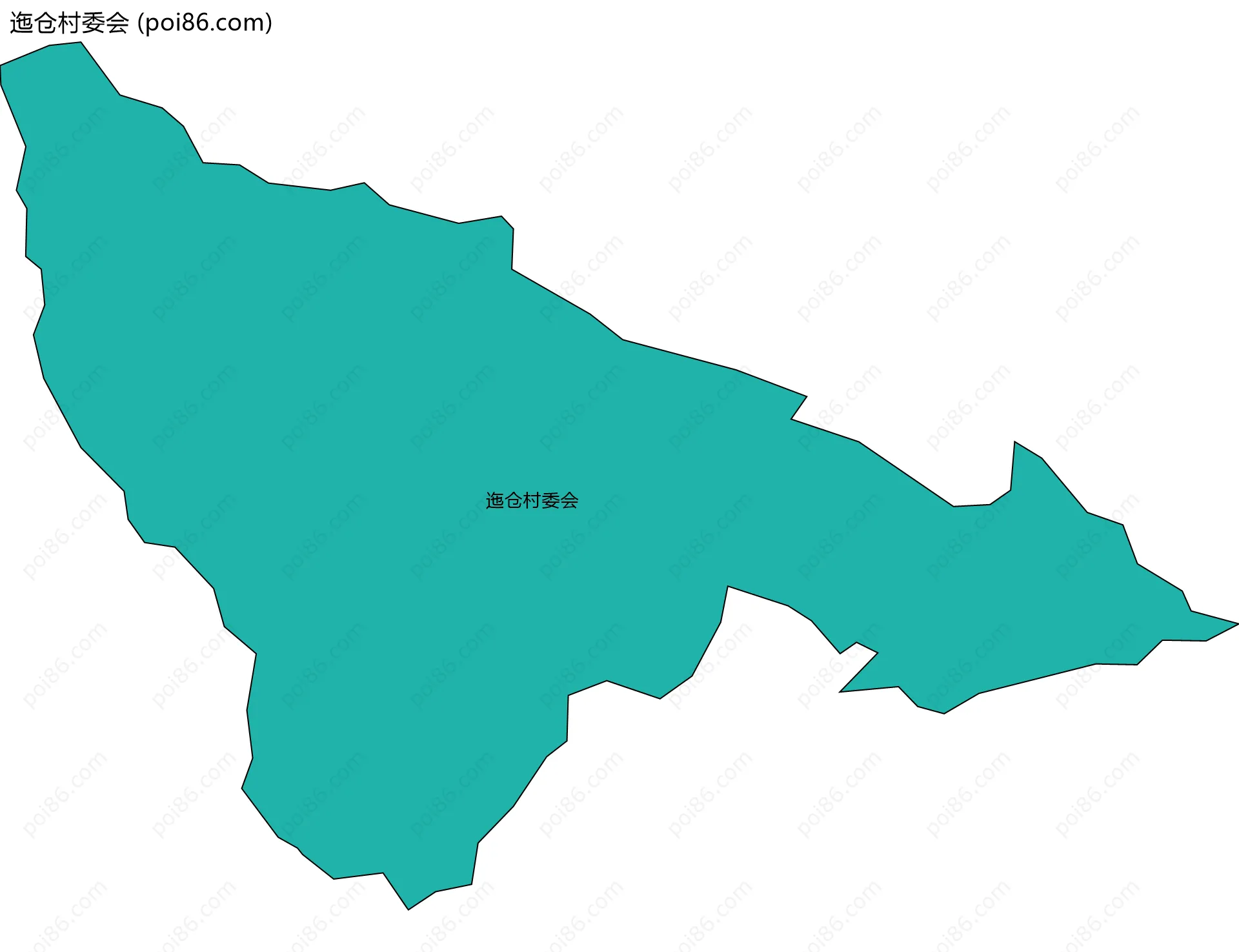 迤仓村委会边界地图