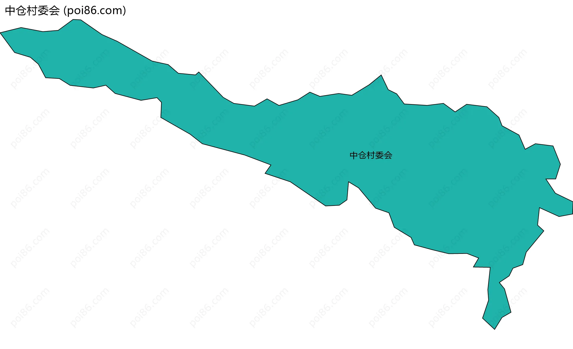 中仓村委会边界地图