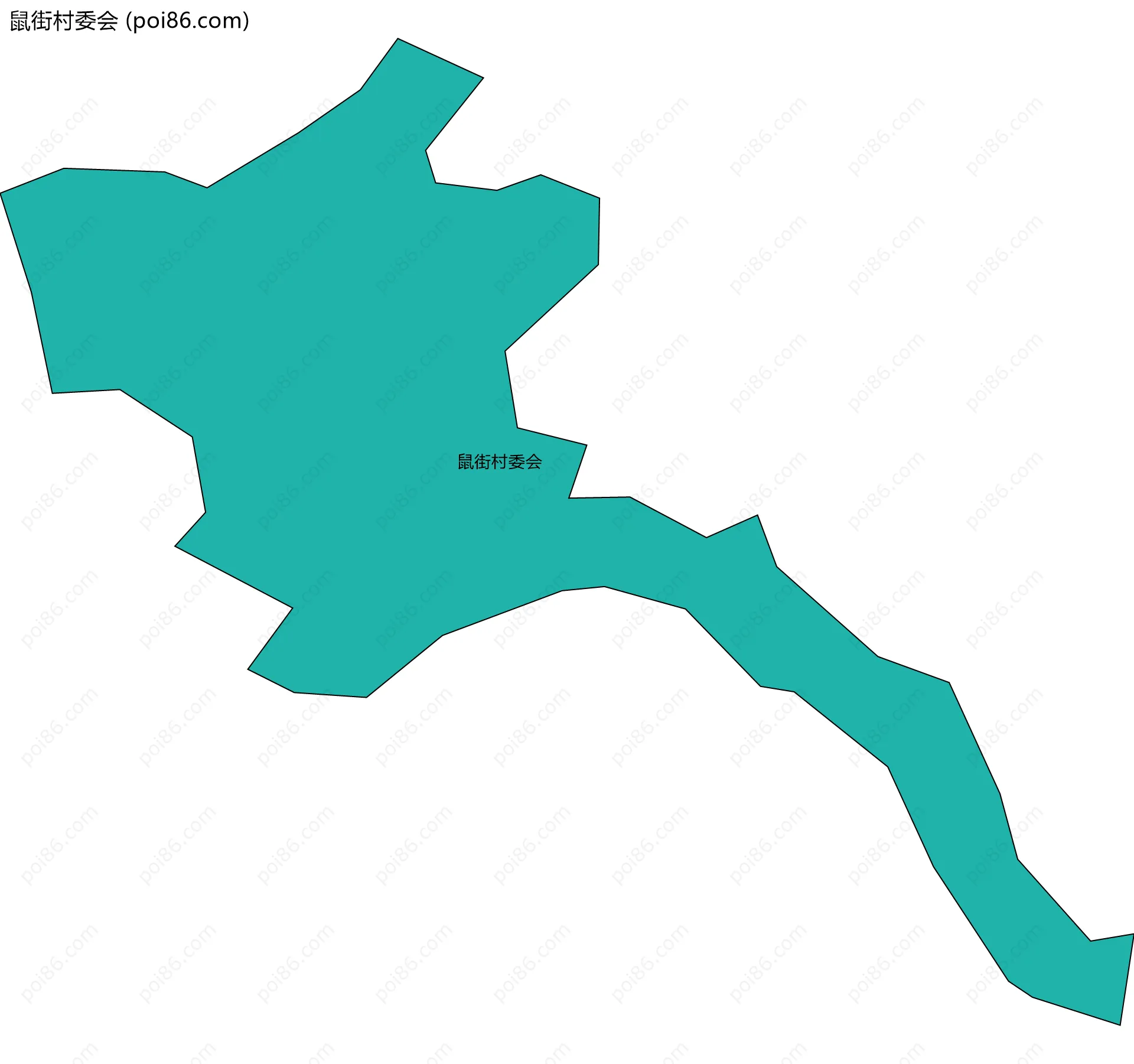 鼠街村委会边界地图