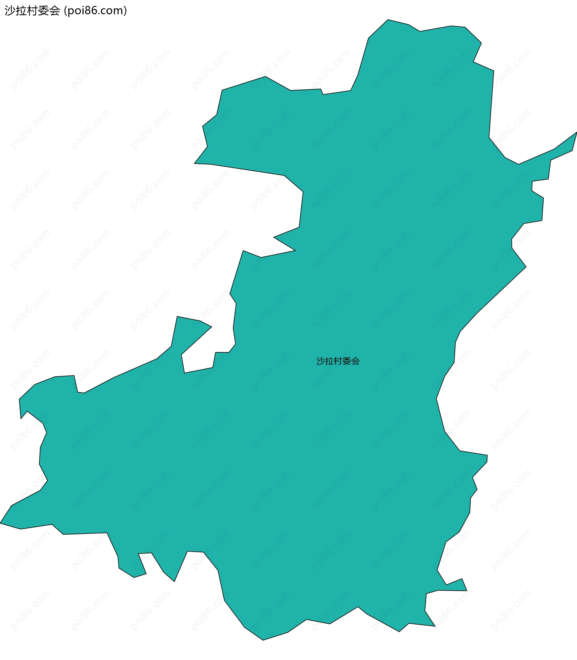 沙拉村委会边界地图