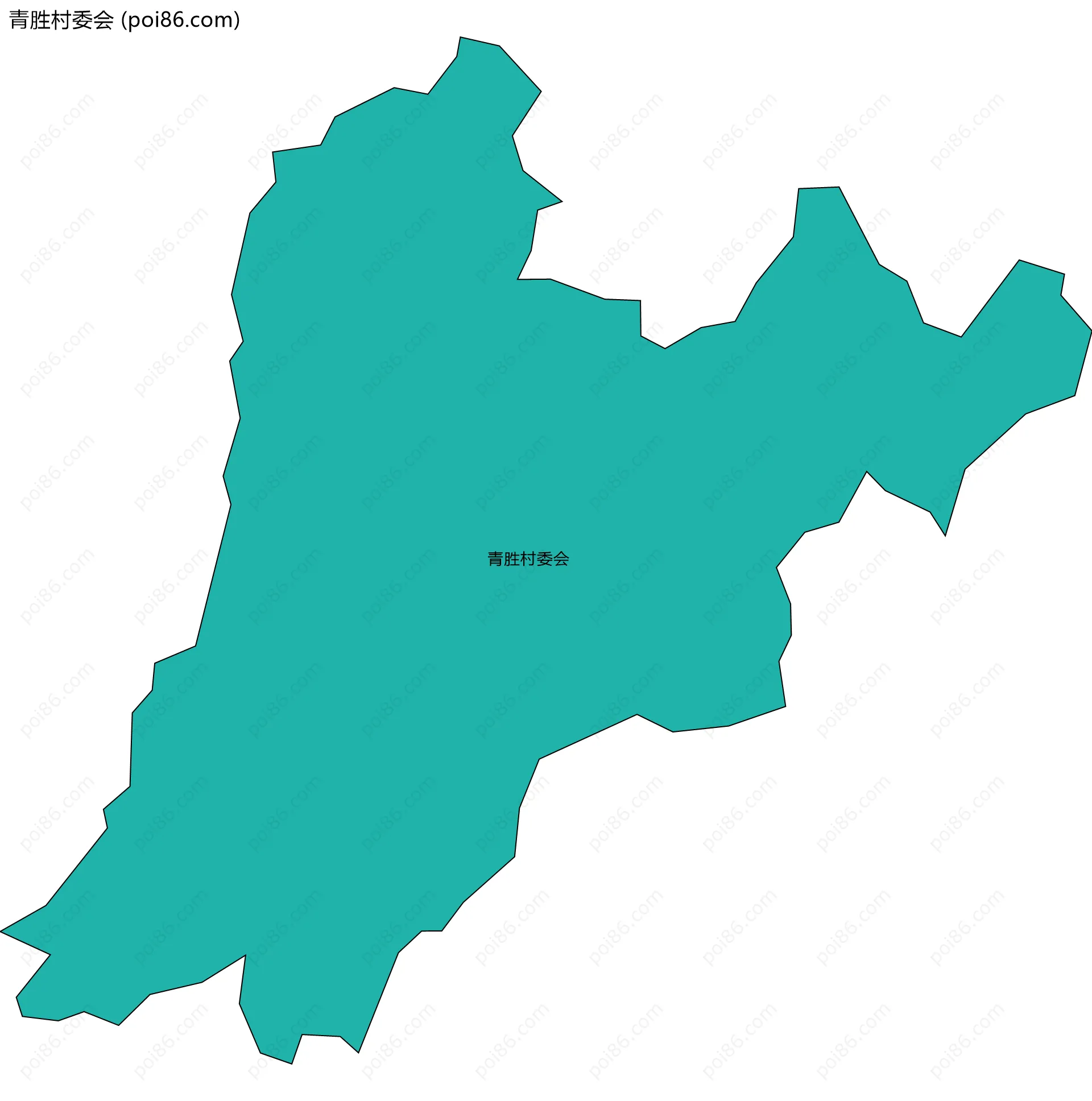 青胜村委会边界地图