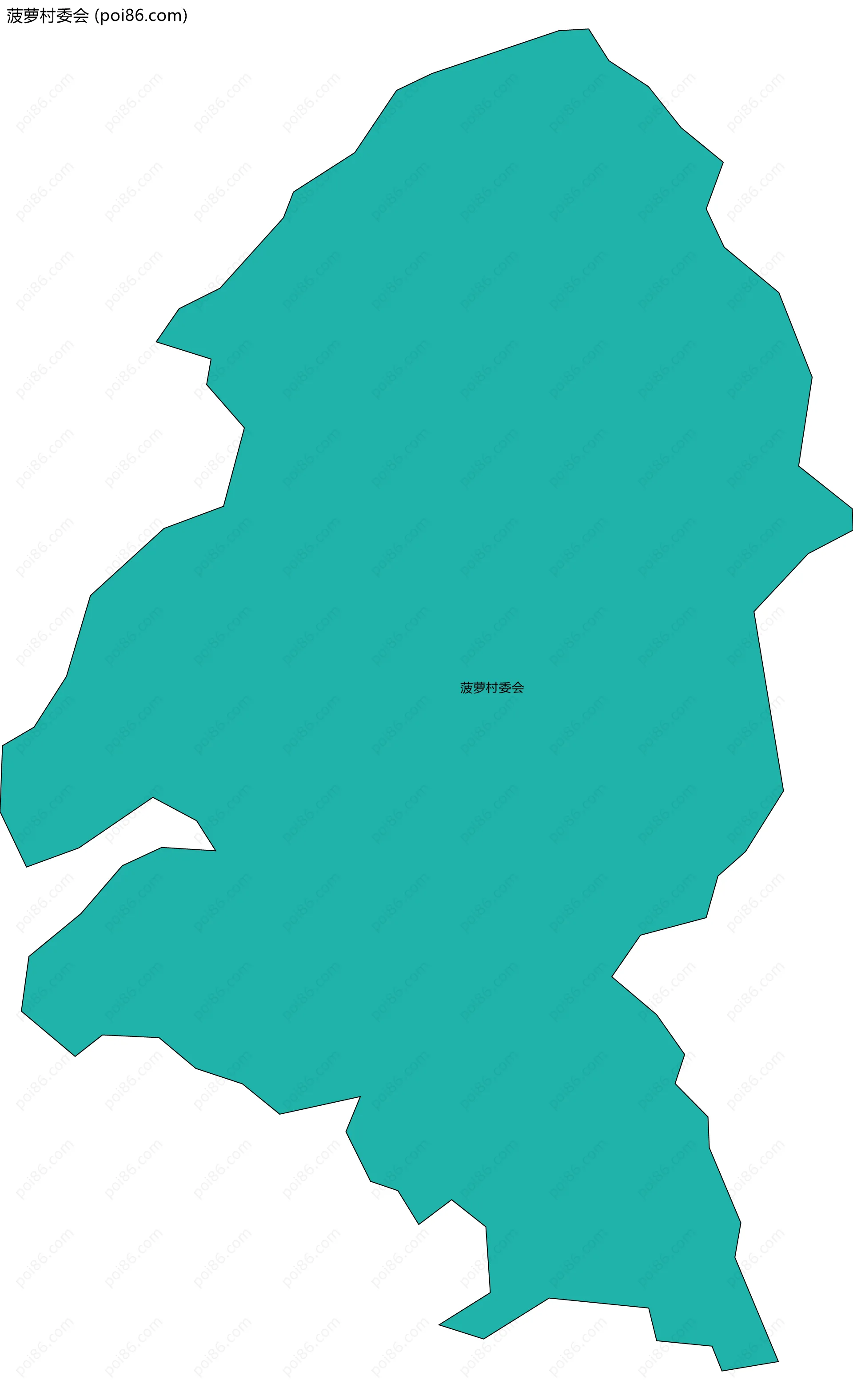 菠萝村委会边界地图