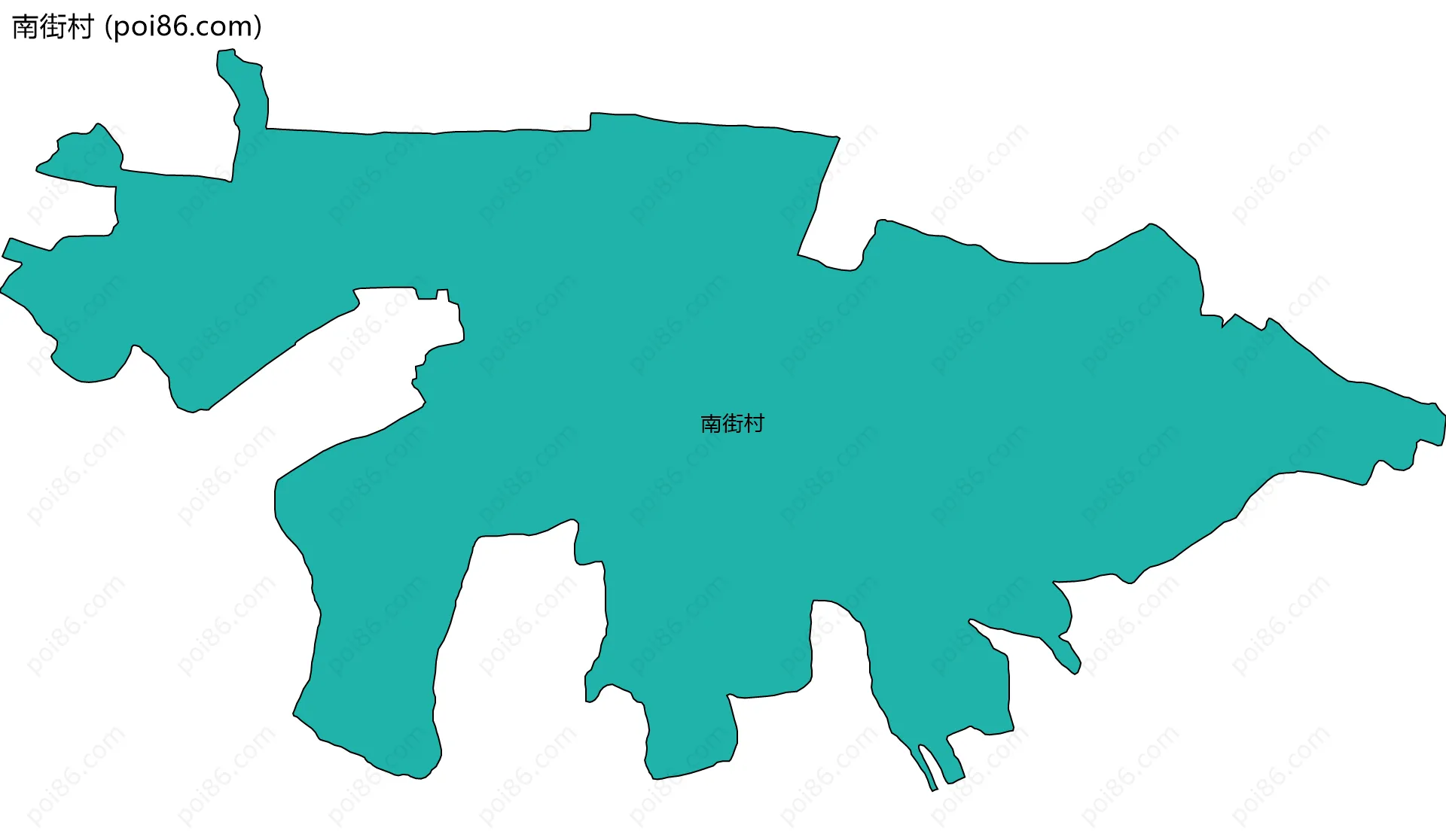 南街村边界地图