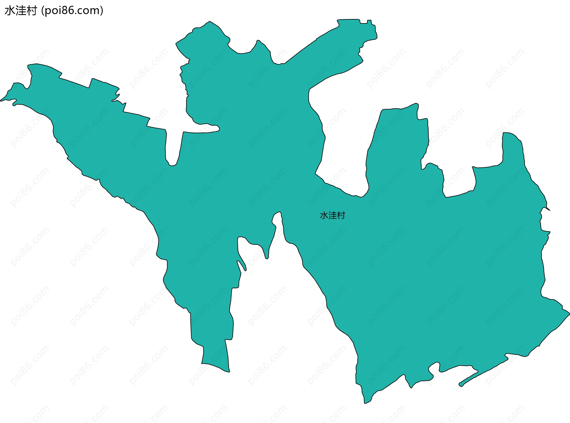 水洼村边界地图