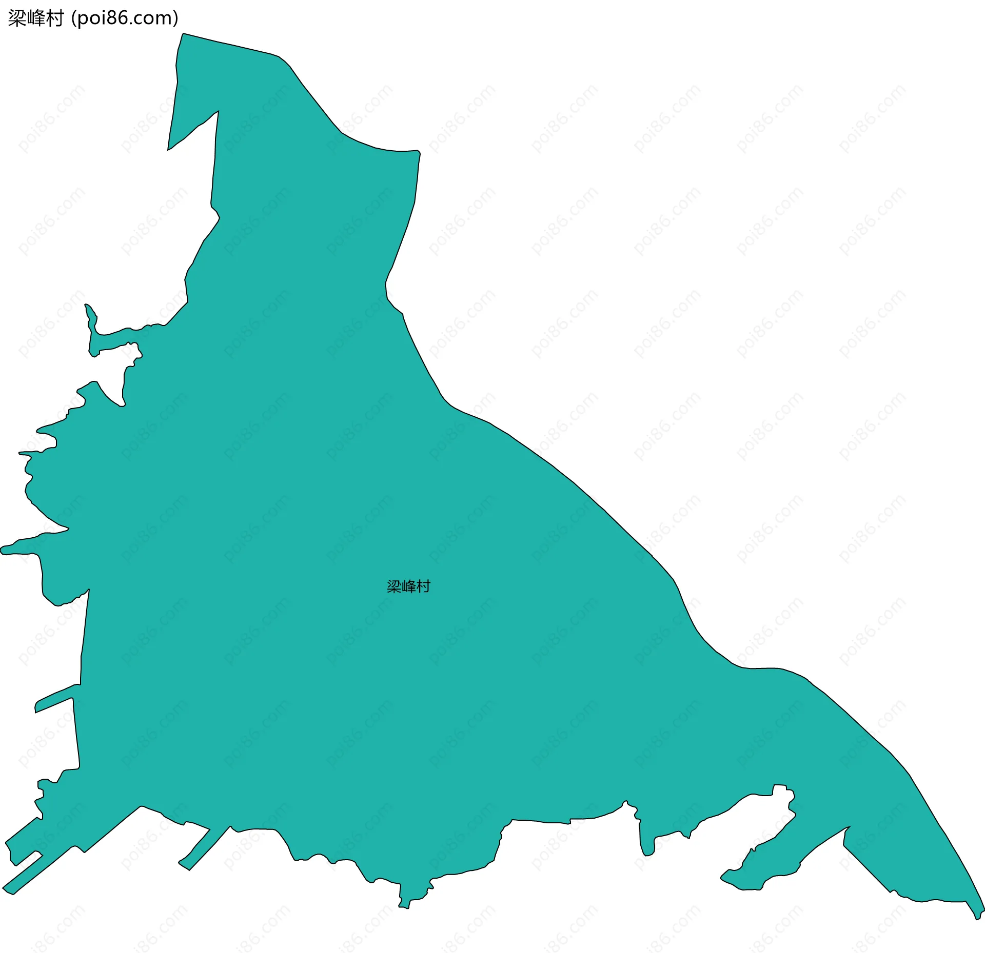 梁峰村边界地图