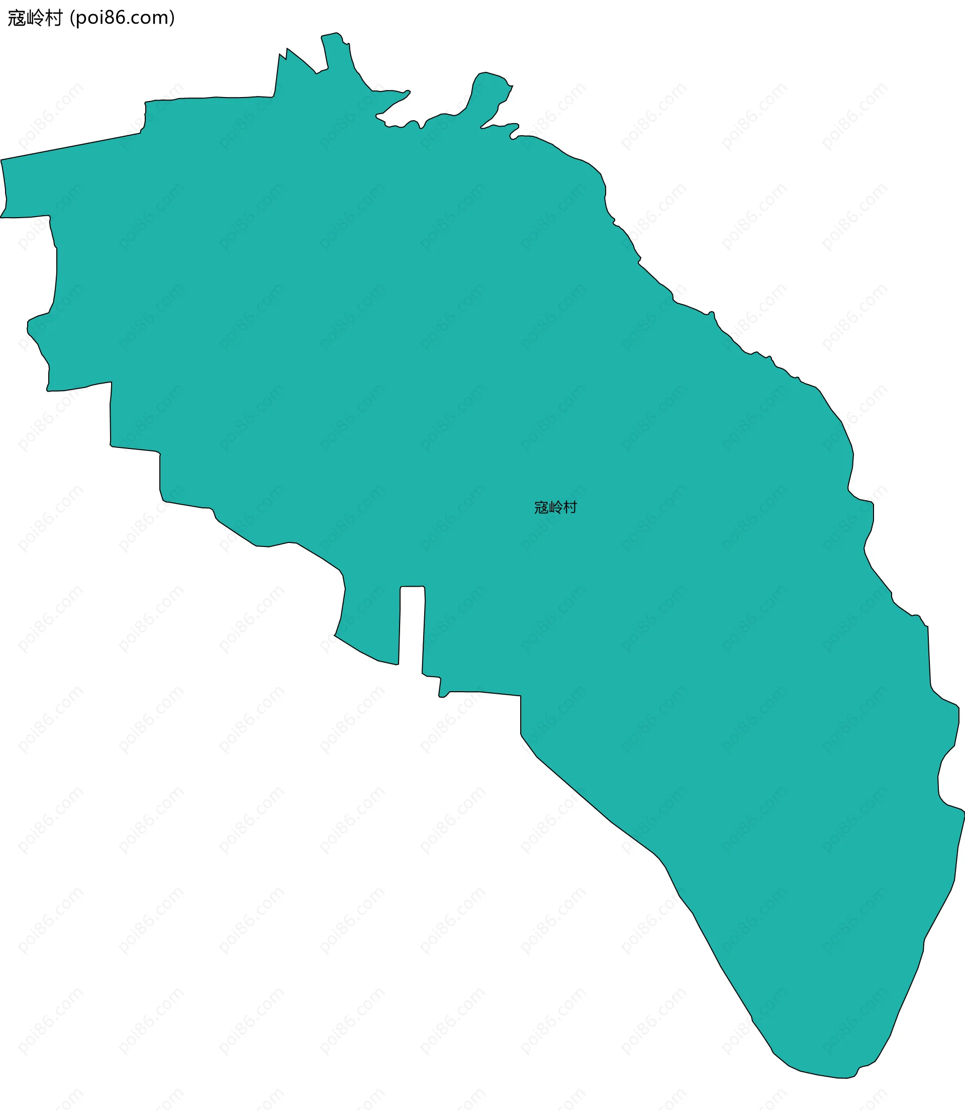 寇岭村边界地图