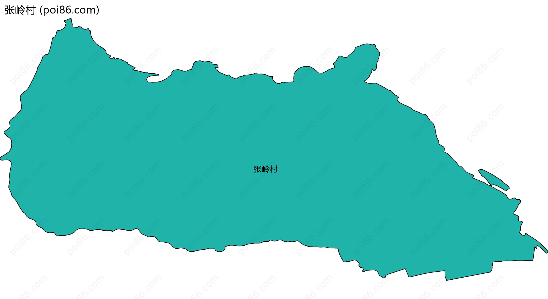 张岭村边界地图