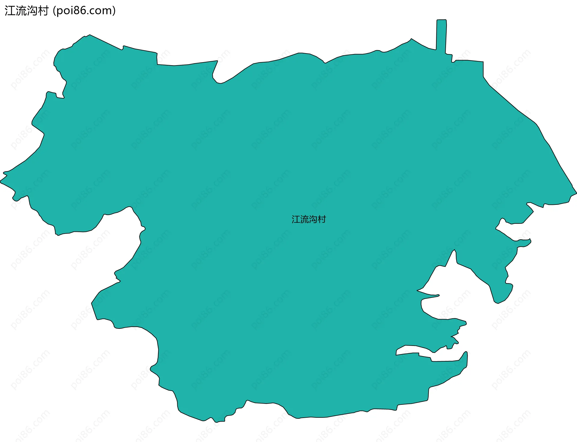 江流沟村边界地图