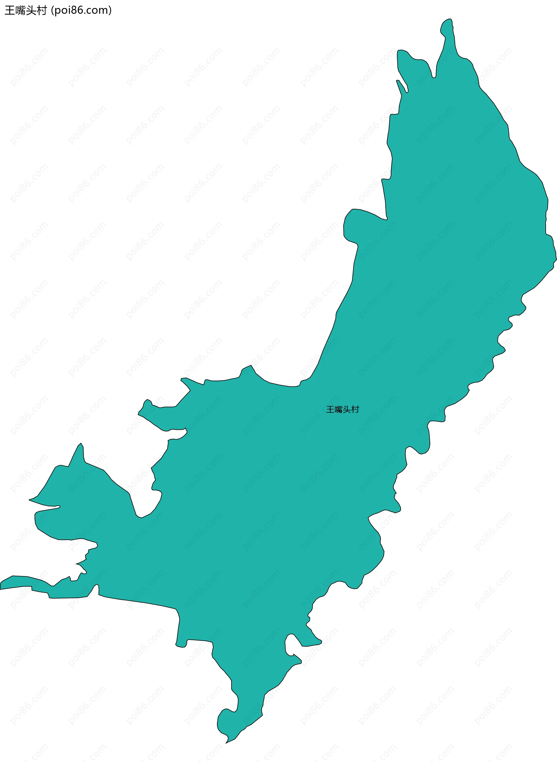 王嘴头村边界地图