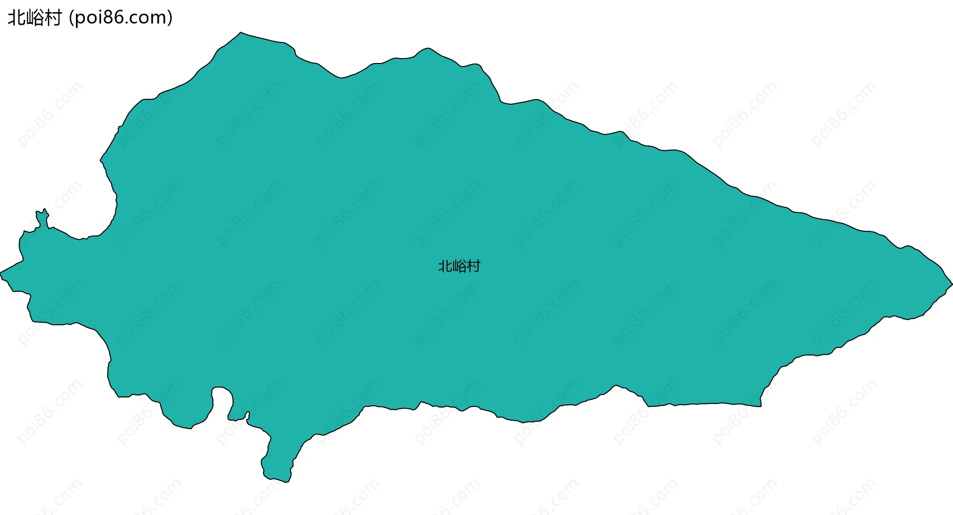 北峪村边界地图