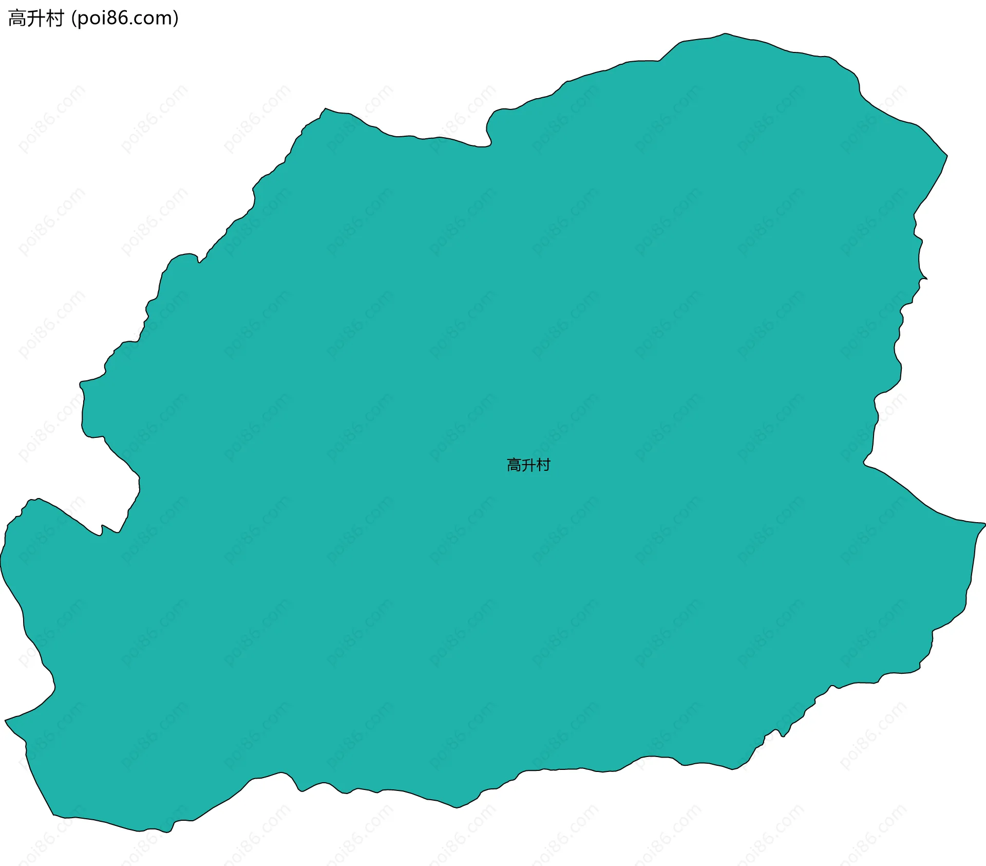 高升村边界地图