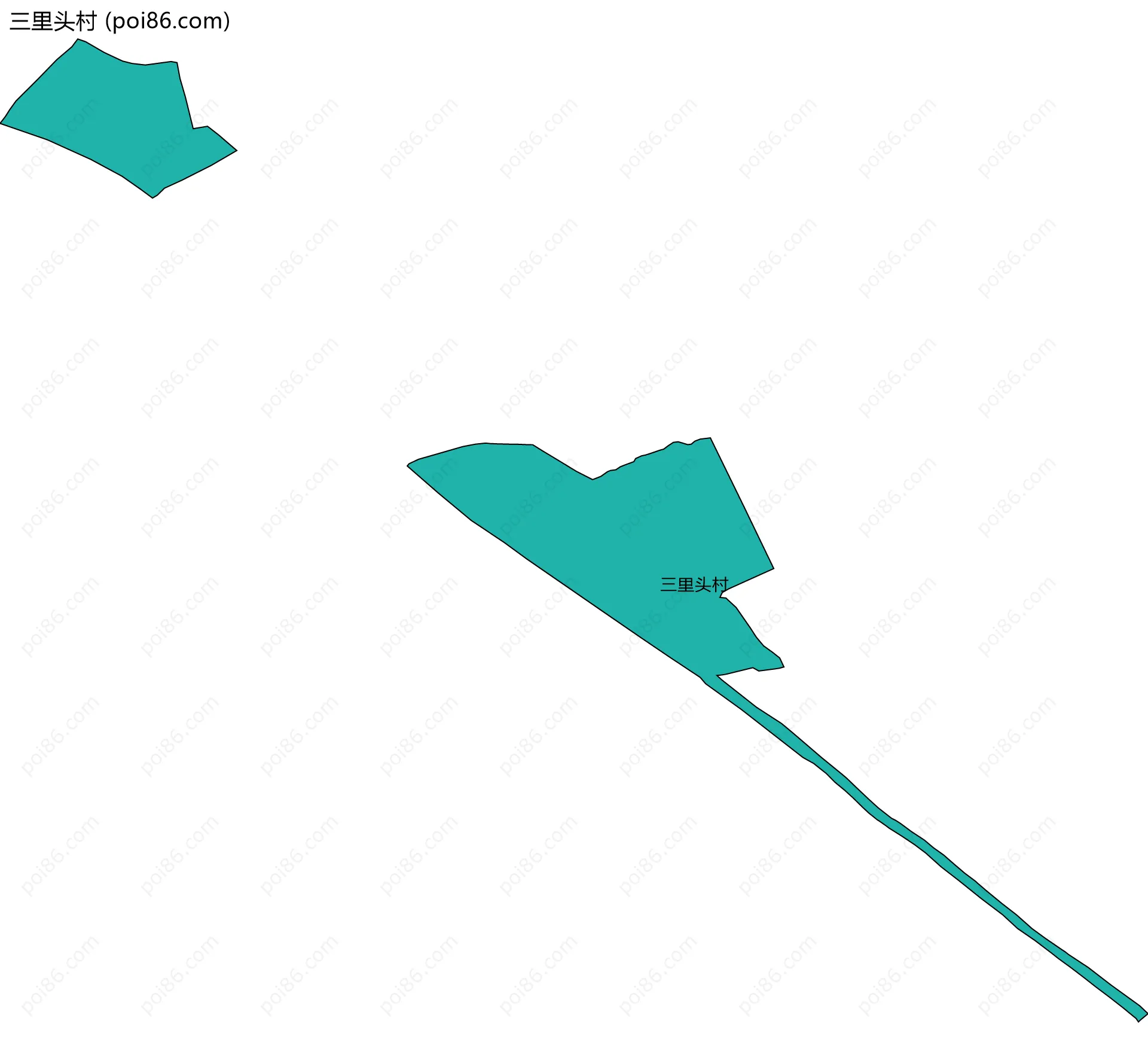 三里头村边界地图