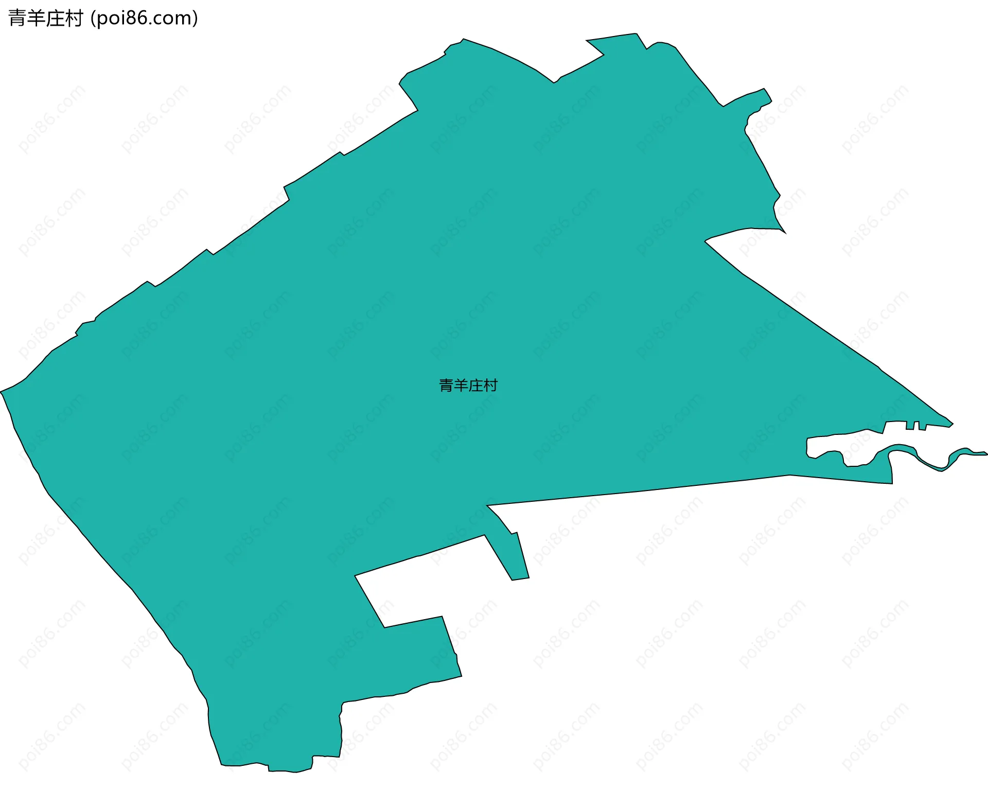 青羊庄村边界地图