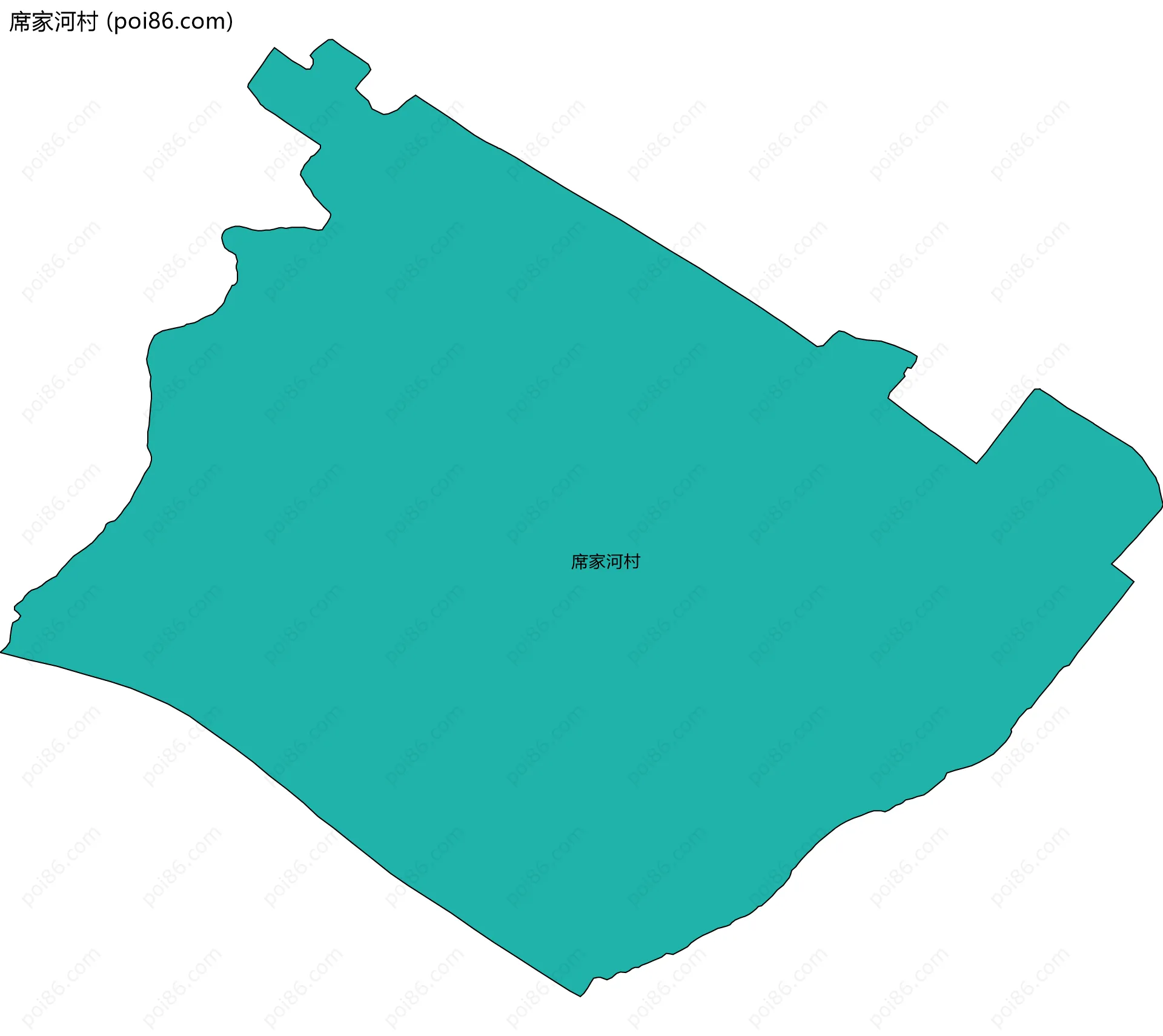 席家河村边界地图