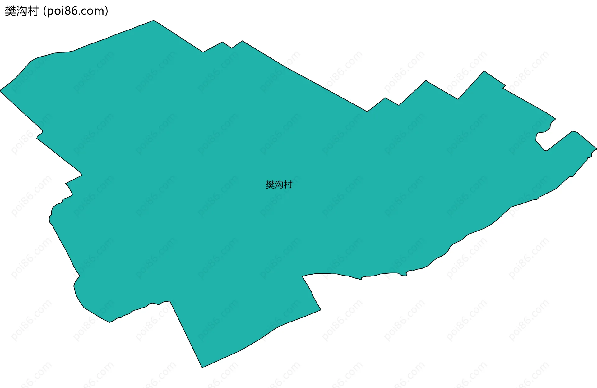 樊沟村边界地图