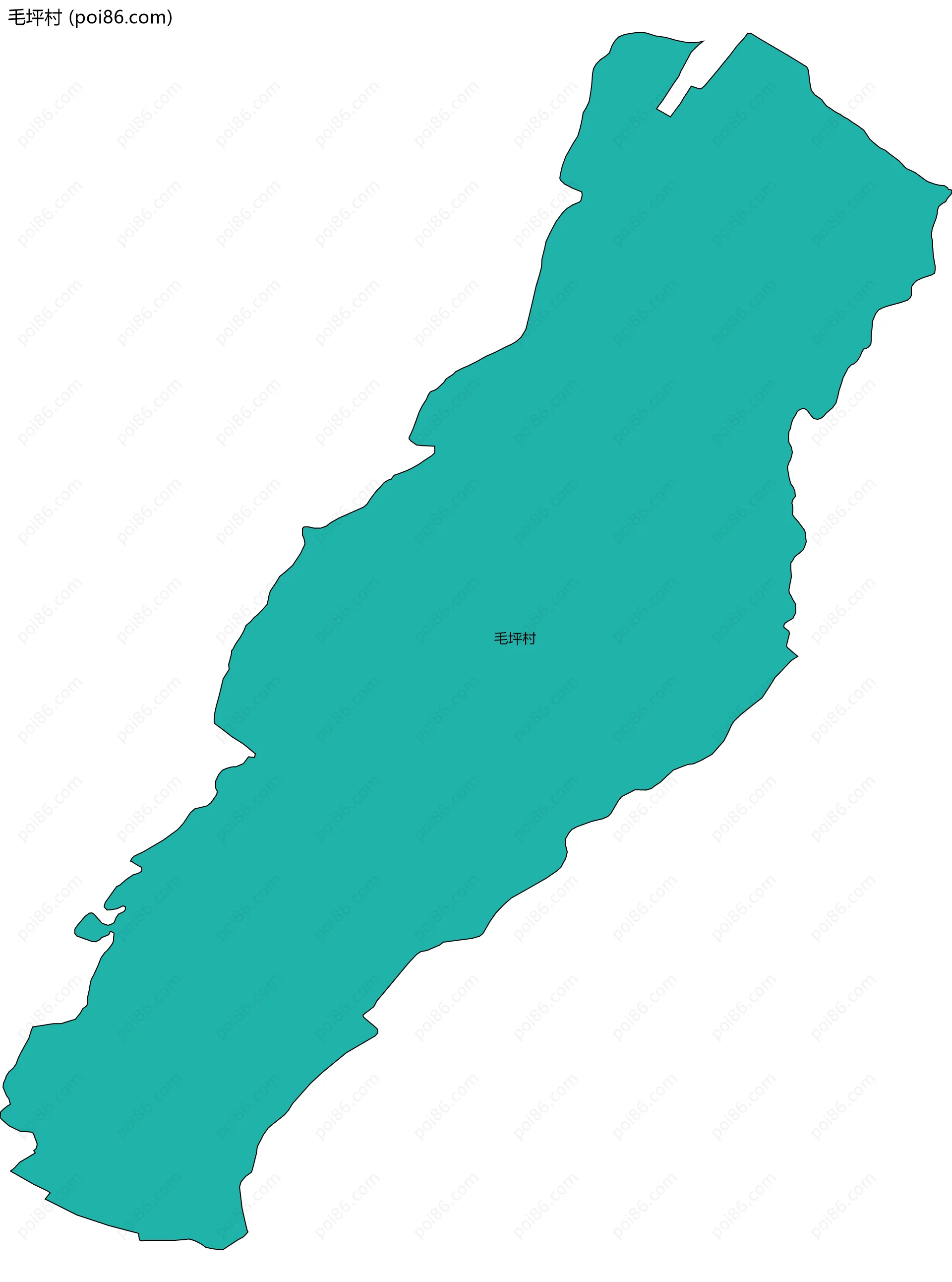 毛坪村边界地图