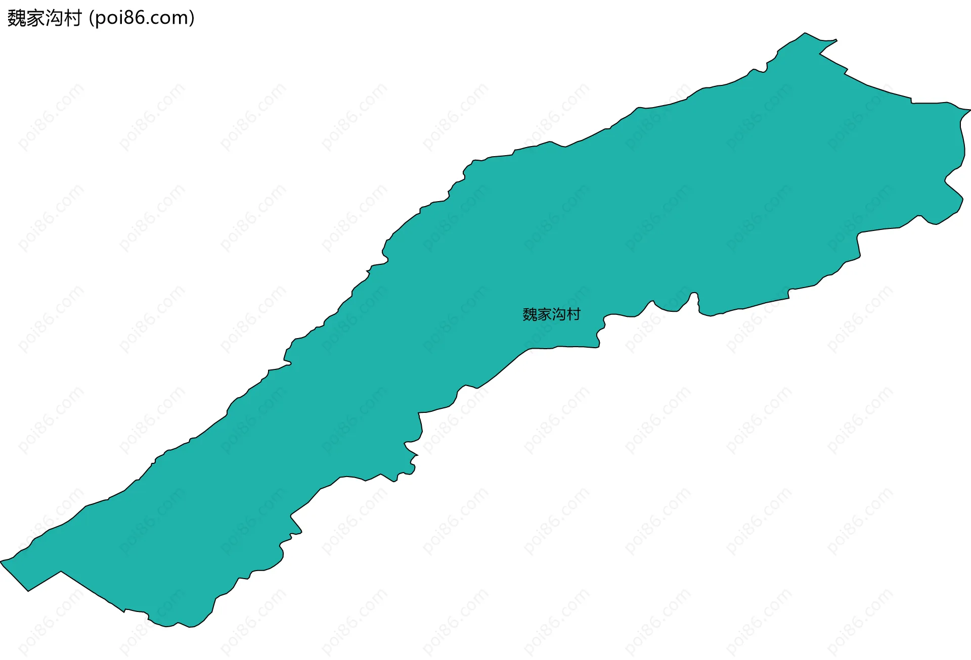 魏家沟村边界地图