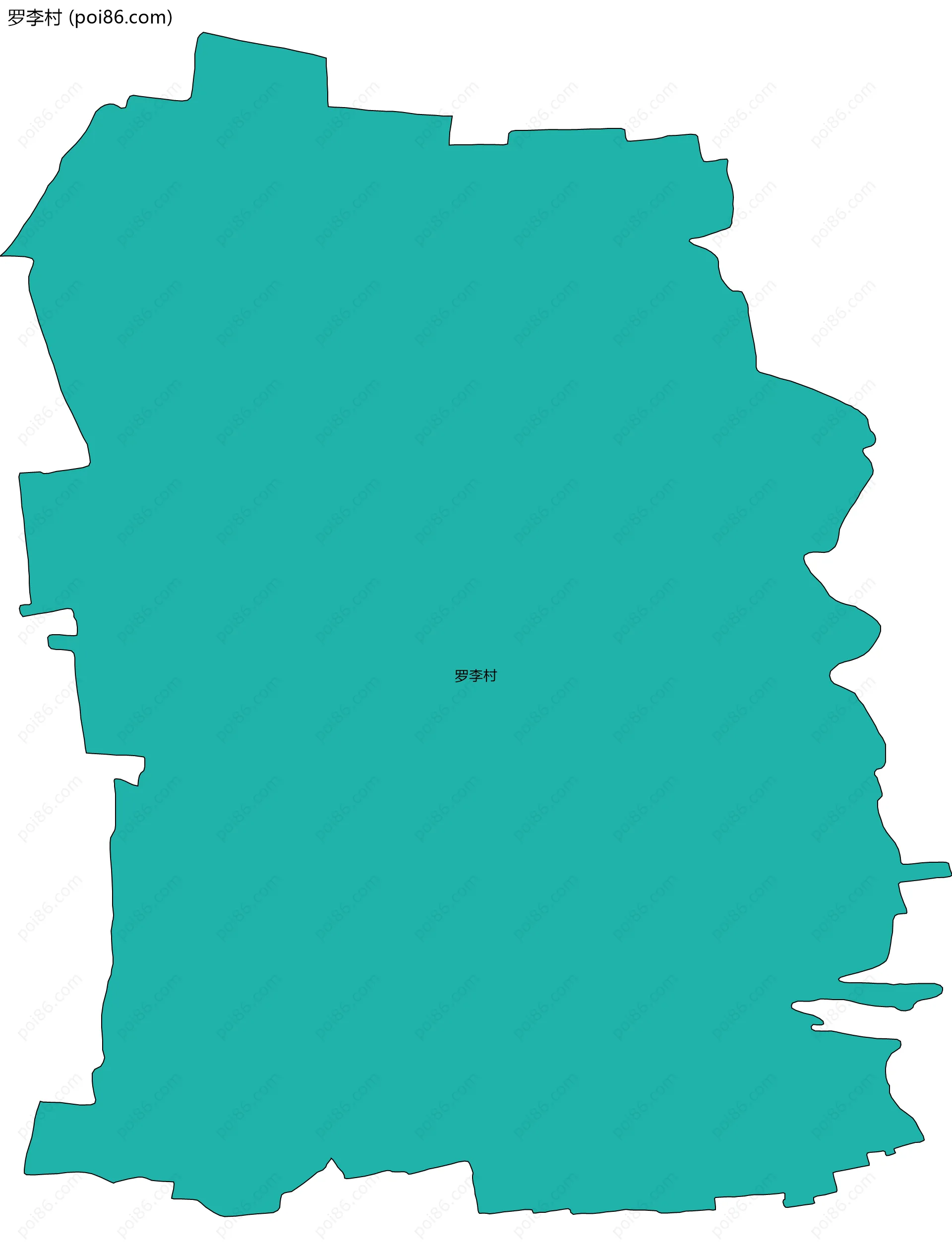 罗李村边界地图