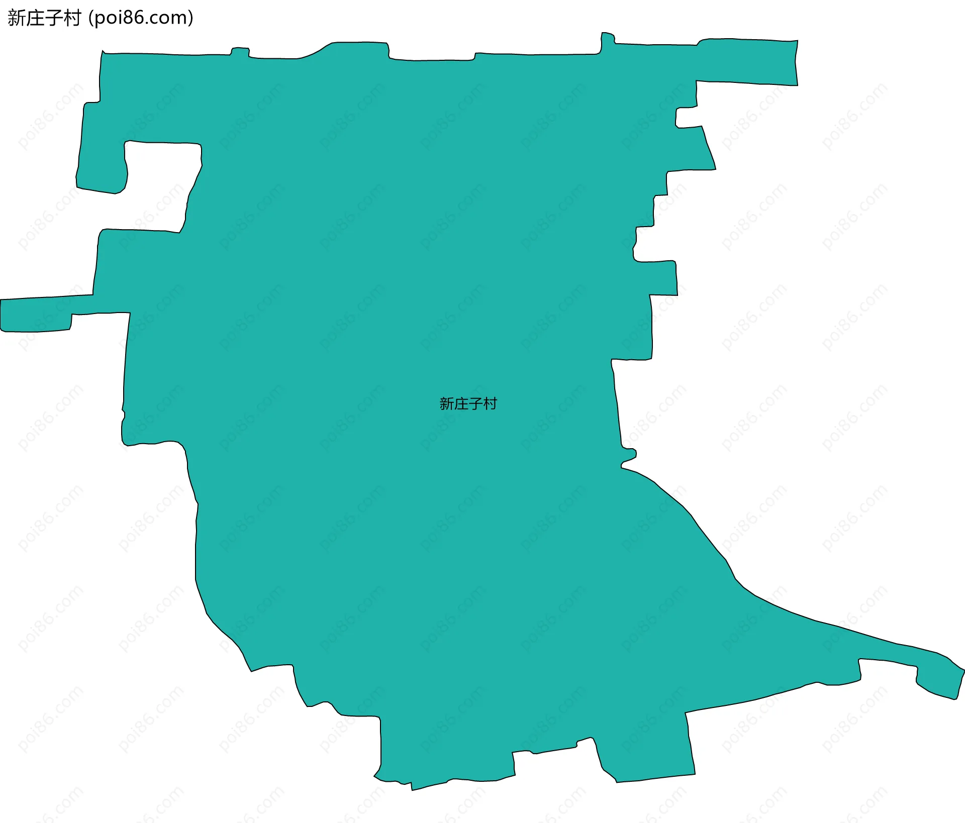 新庄子村边界地图