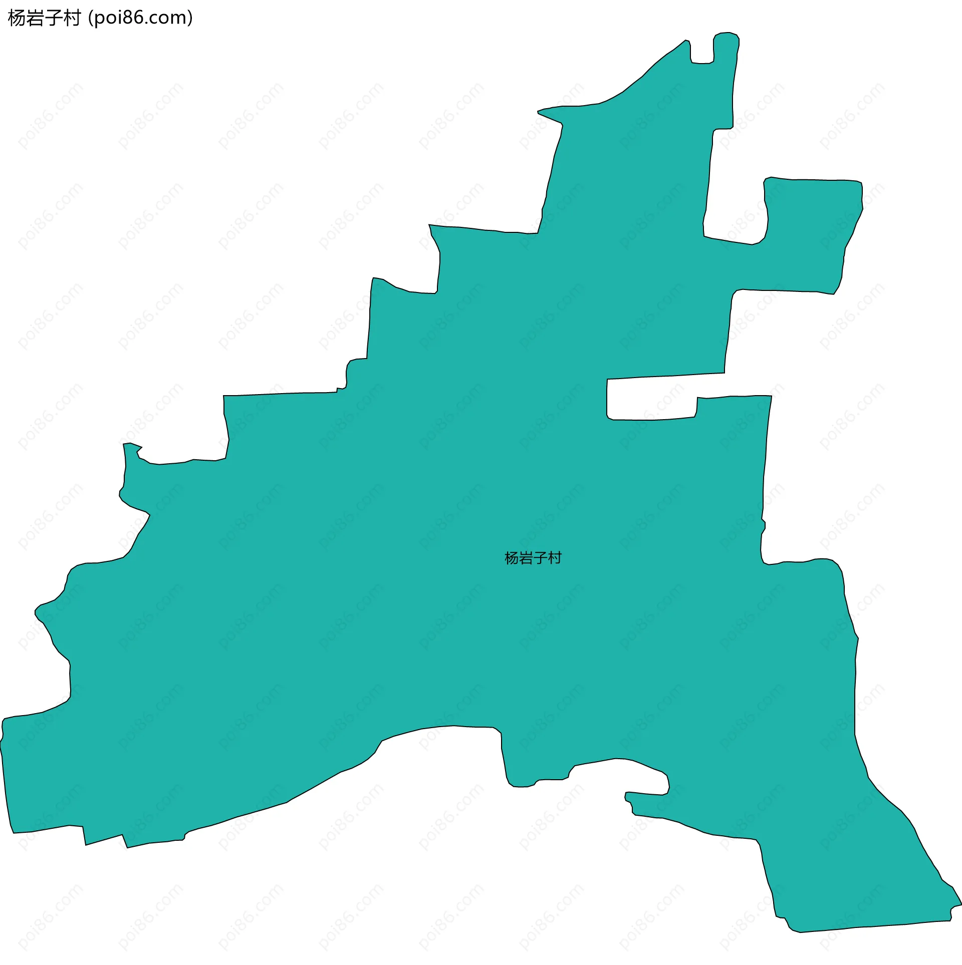 杨岩子村边界地图