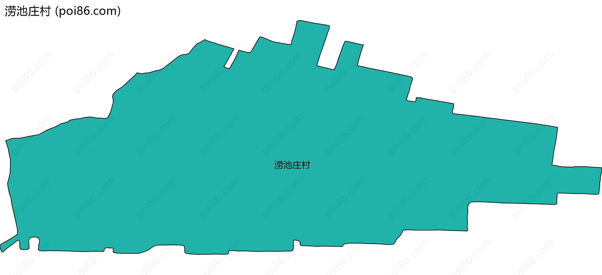 涝池庄村边界地图