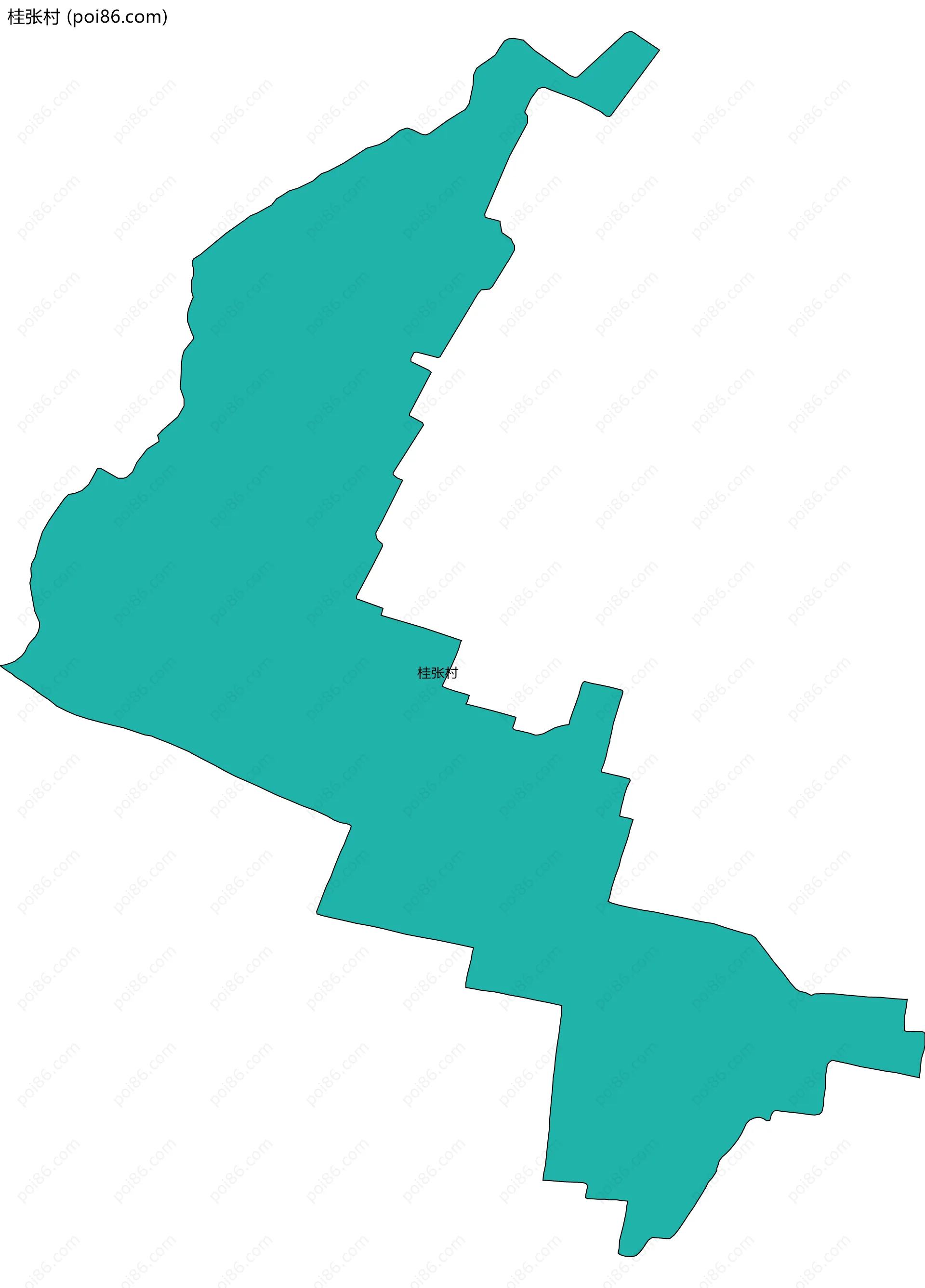 桂张村边界地图