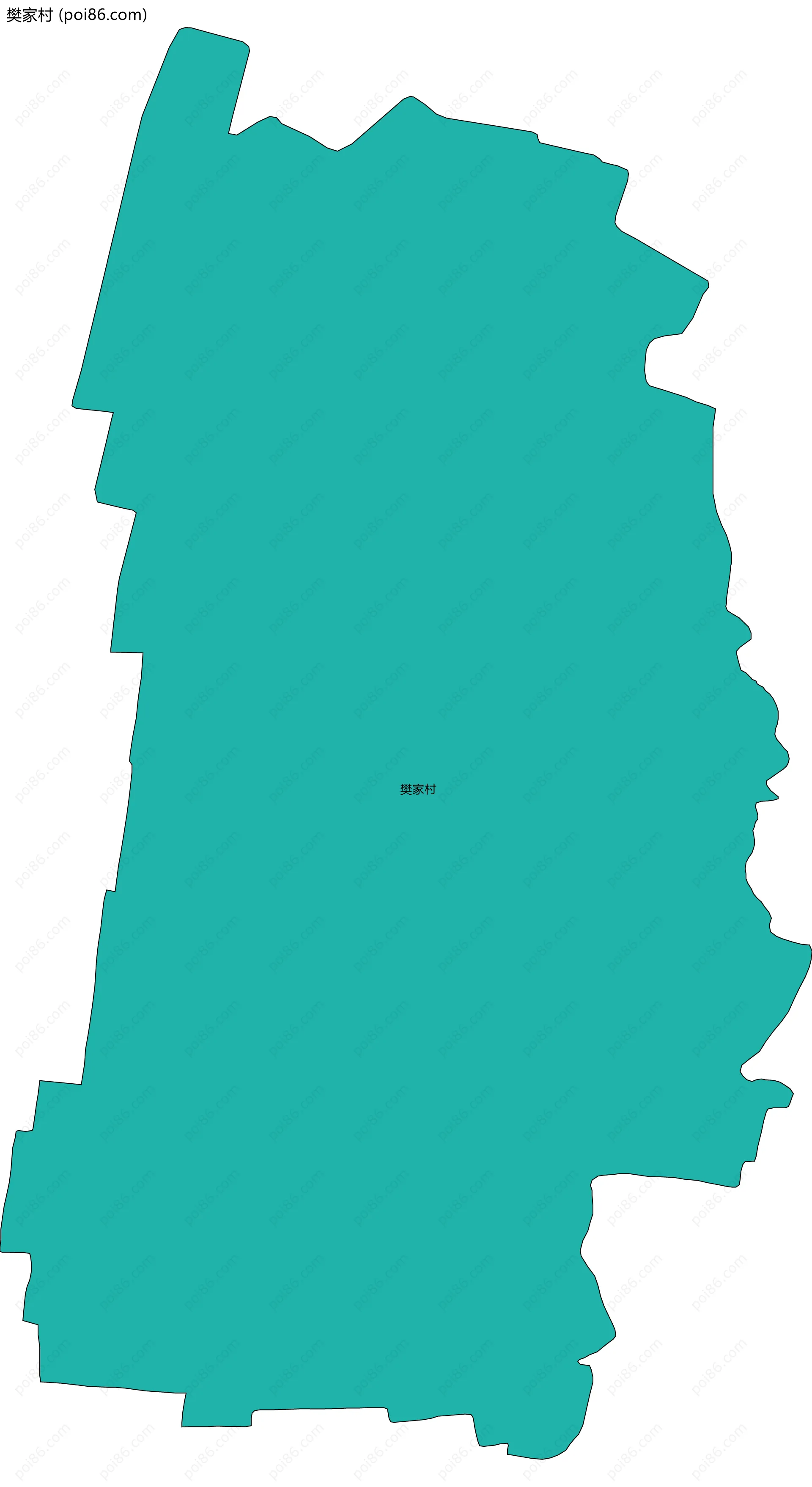 樊家村边界地图