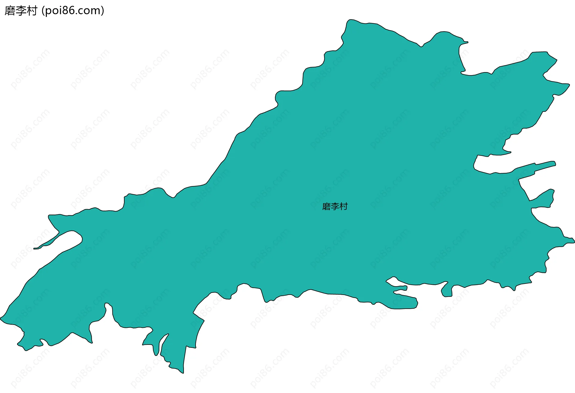 磨李村边界地图