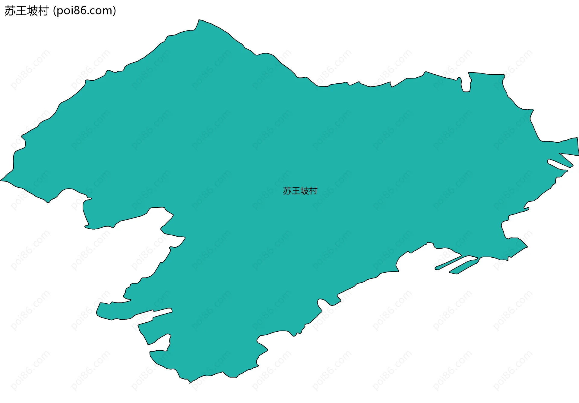 苏王坡村边界地图