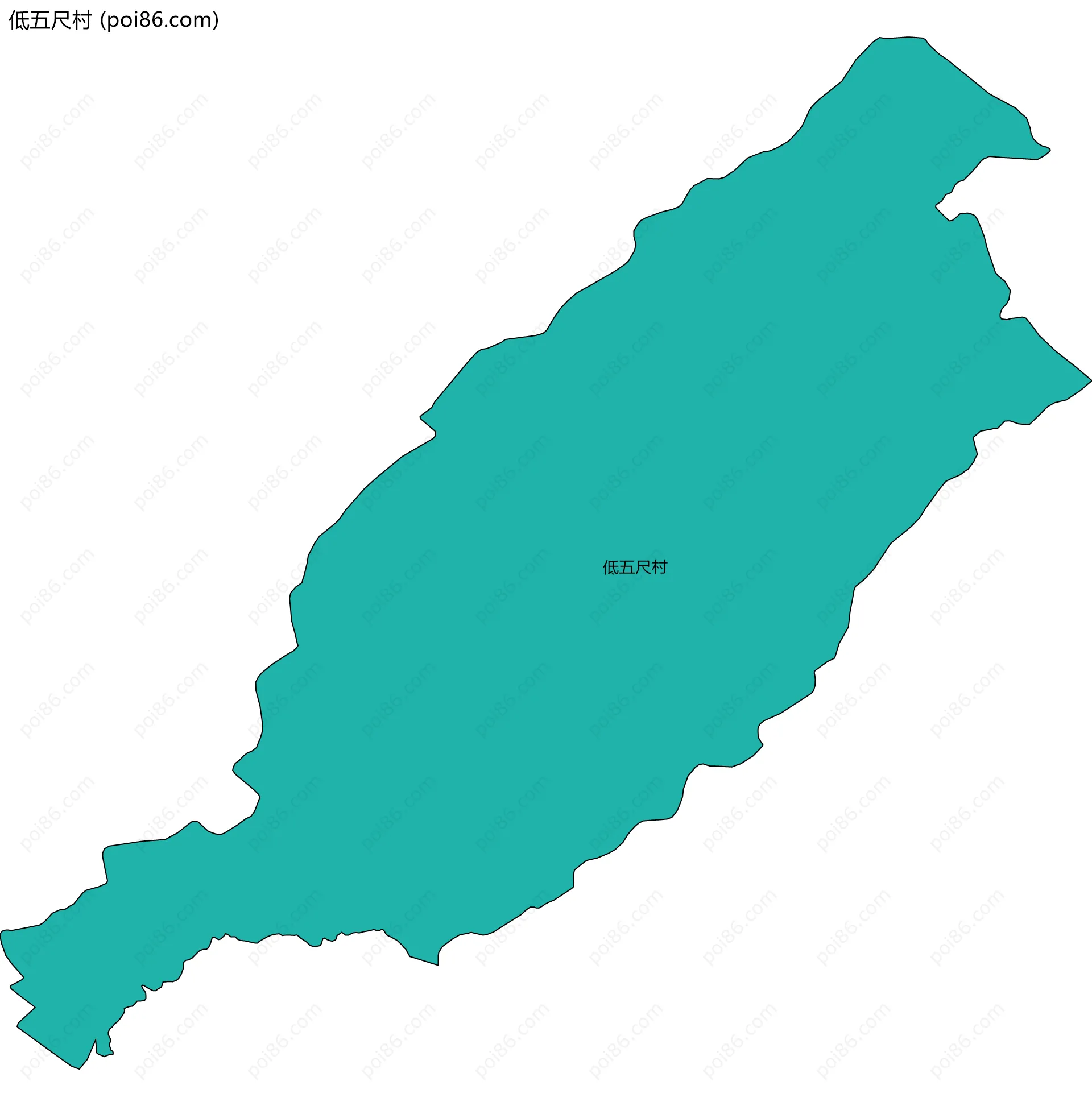 低五尺村边界地图