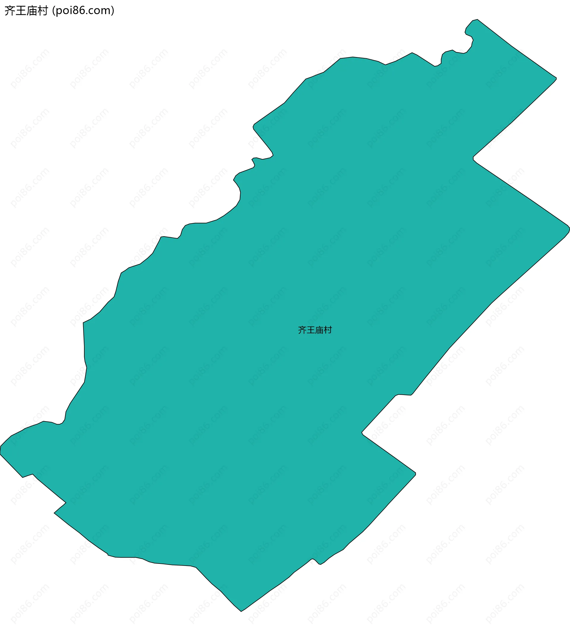 齐王庙村边界地图