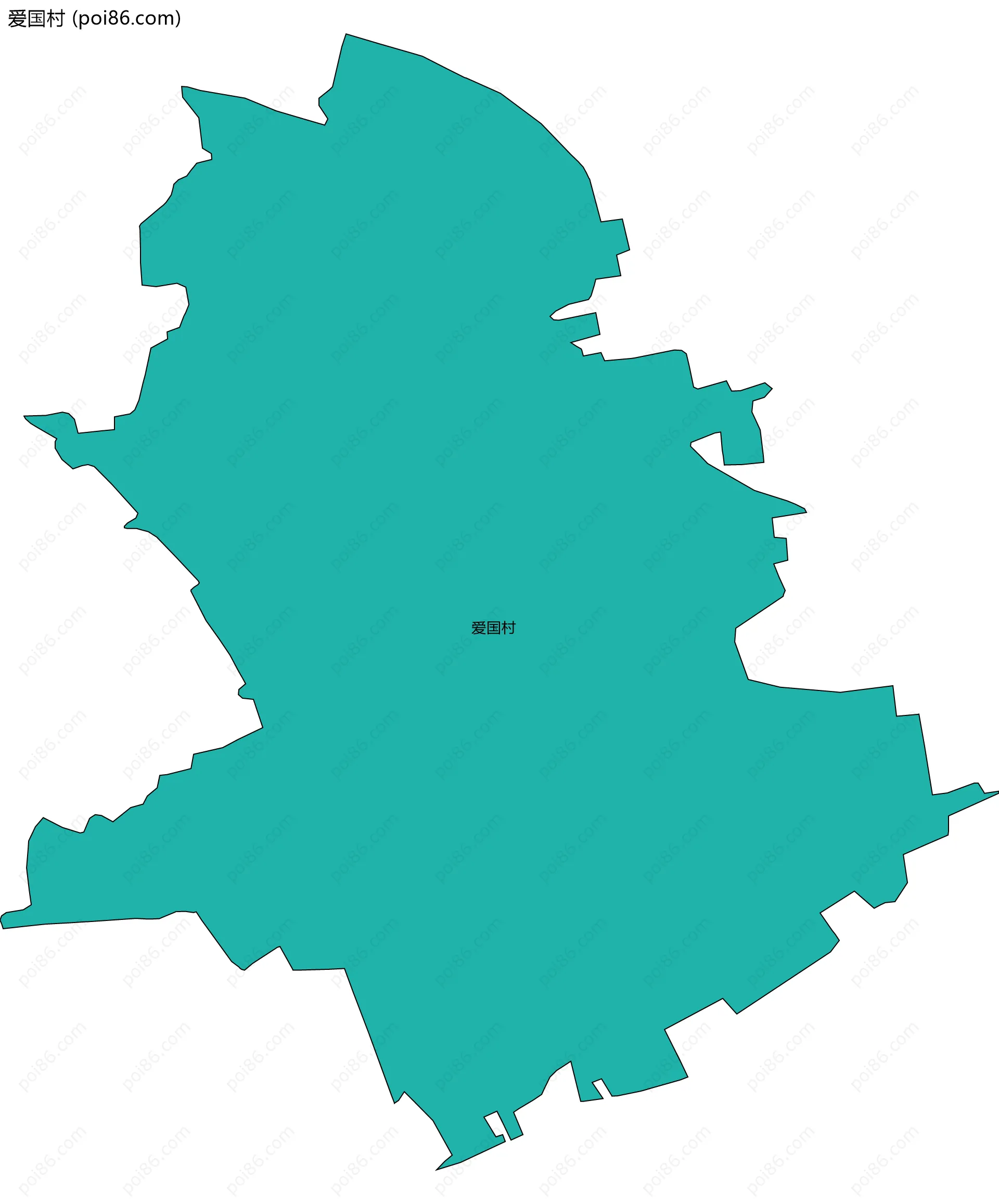 爱国村边界地图