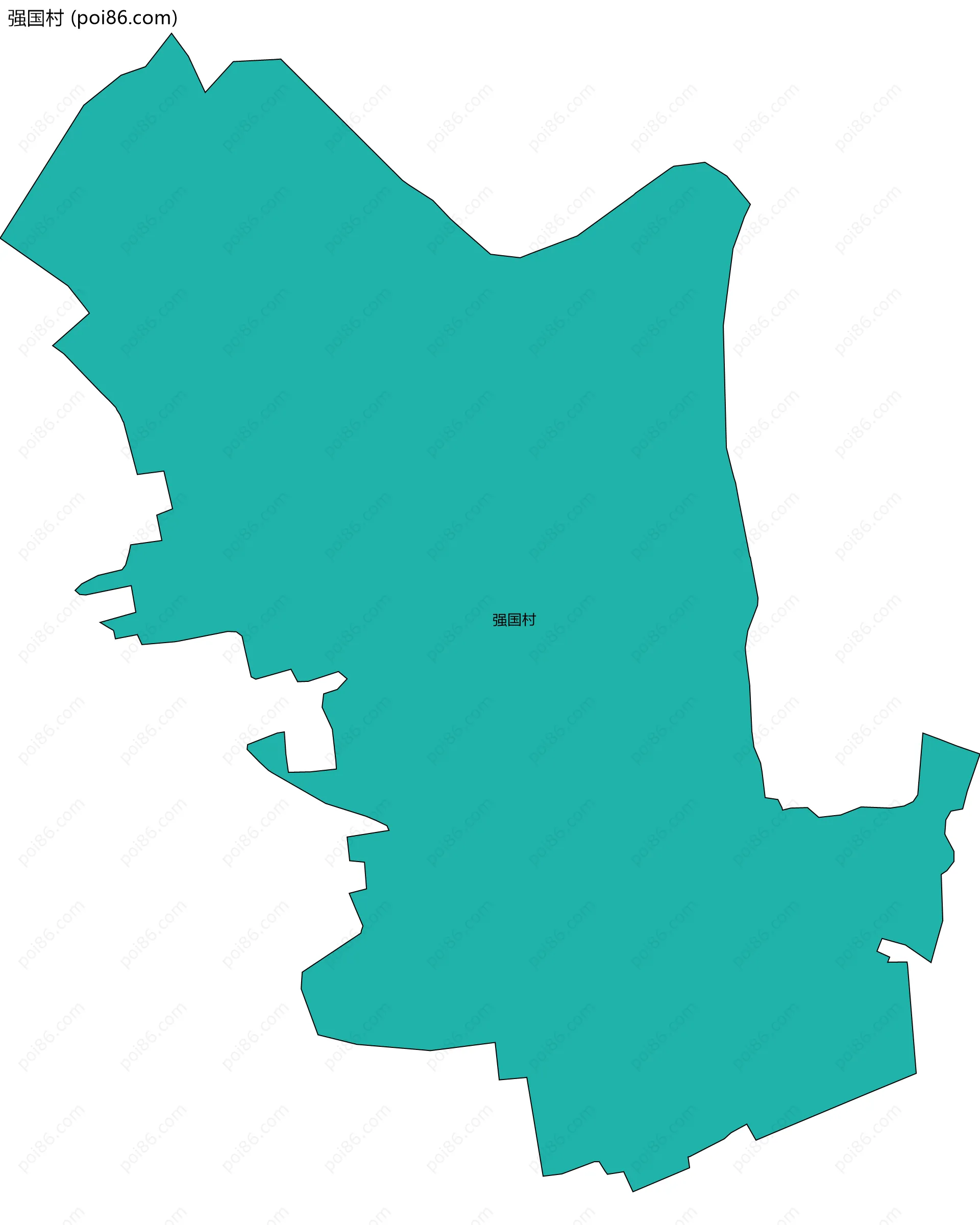 强国村边界地图