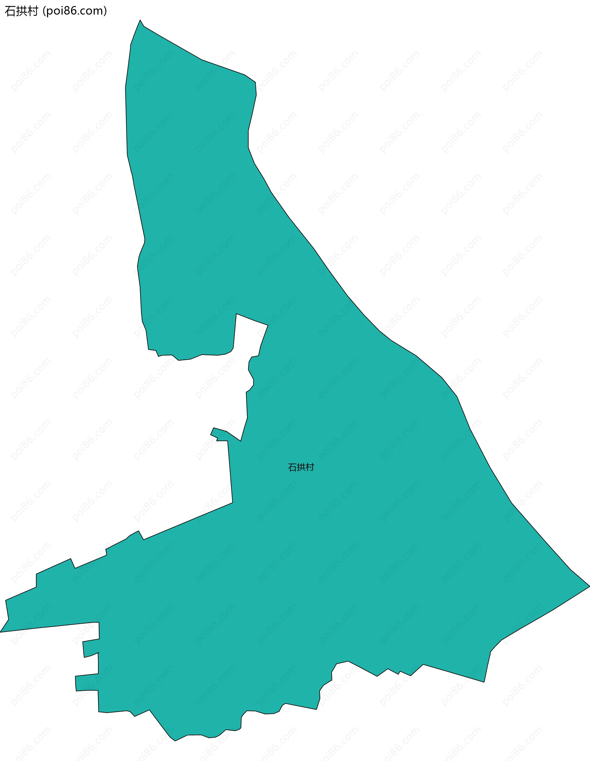 石拱村边界地图