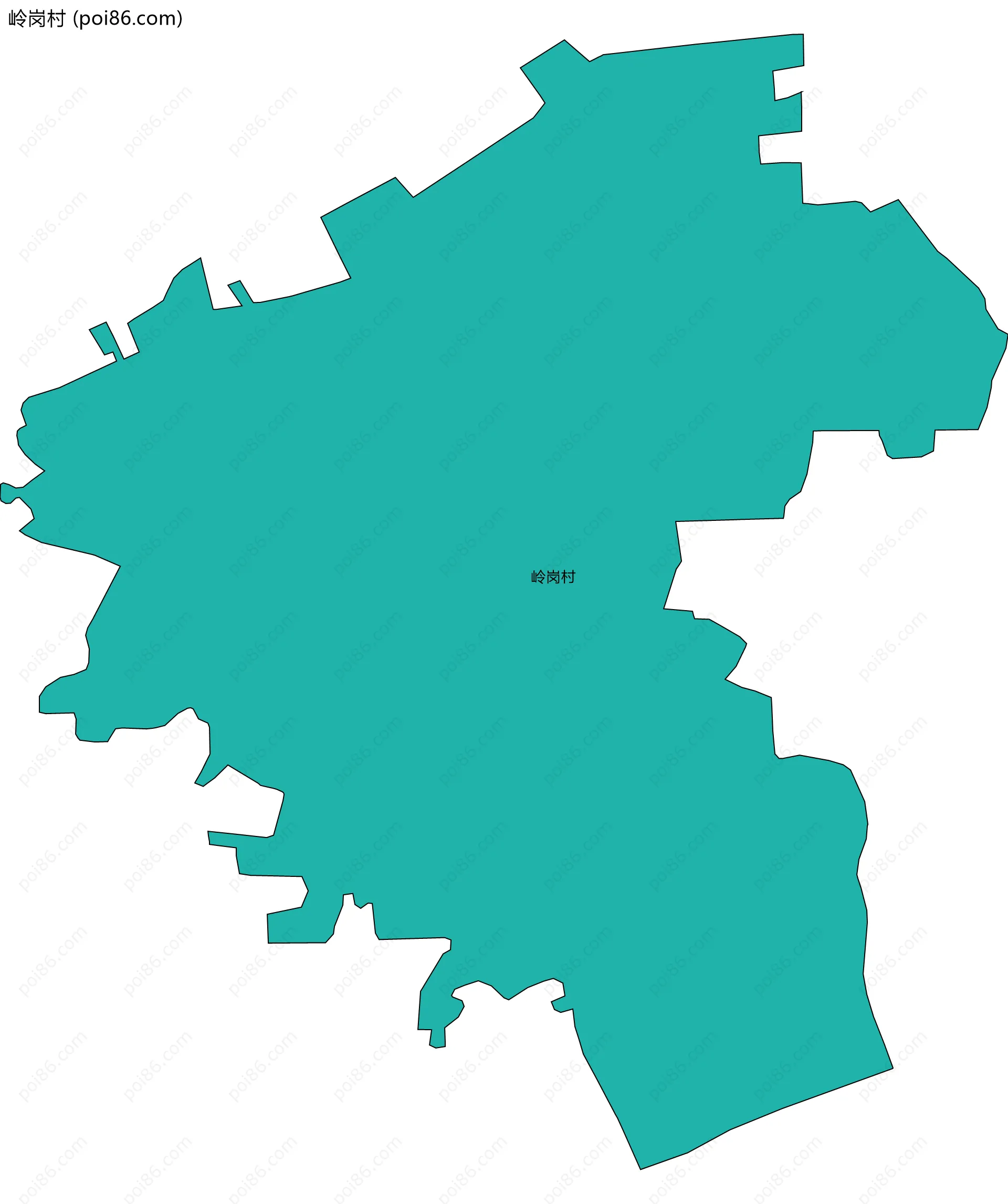 岭岗村边界地图