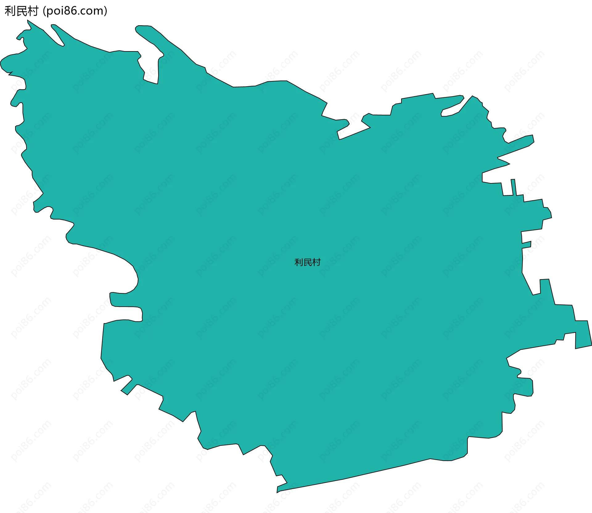 利民村边界地图