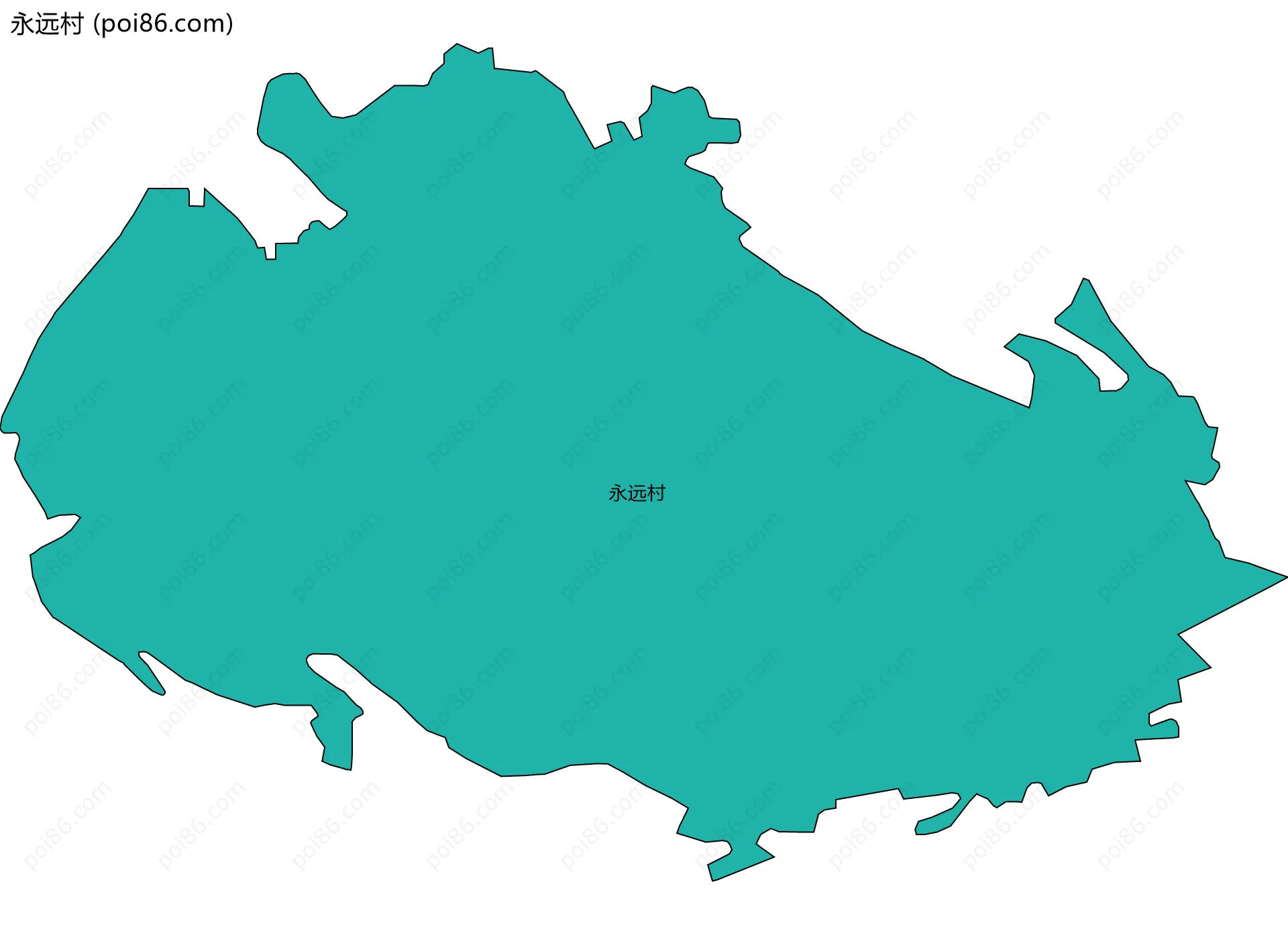 永远村边界地图