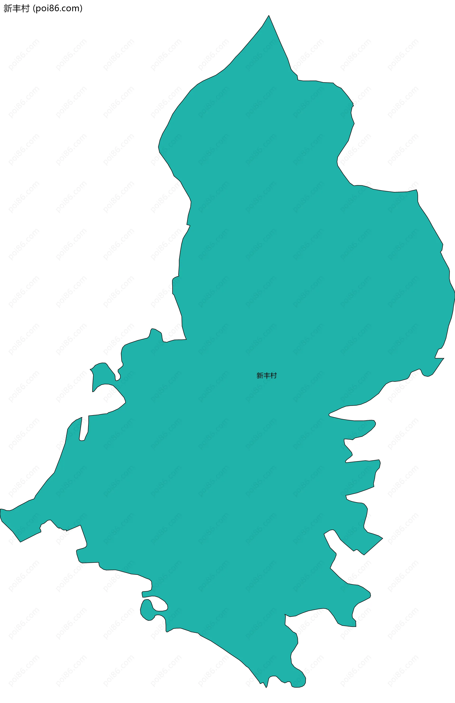 新丰村边界地图