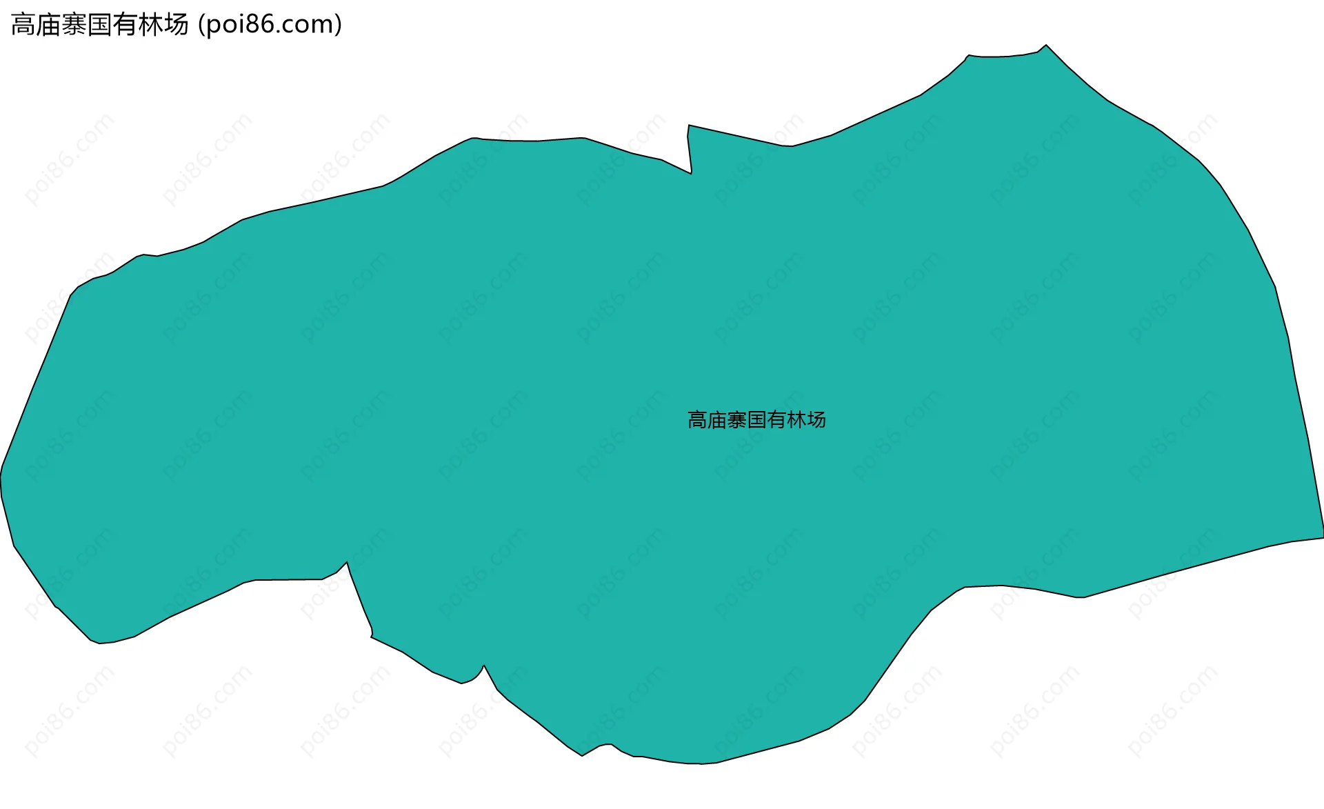 高庙寨国有林场边界地图(五级行政区划)