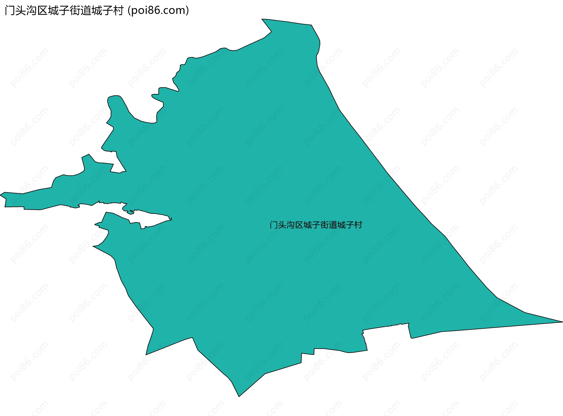 门头沟区城子街道城子村边界地图