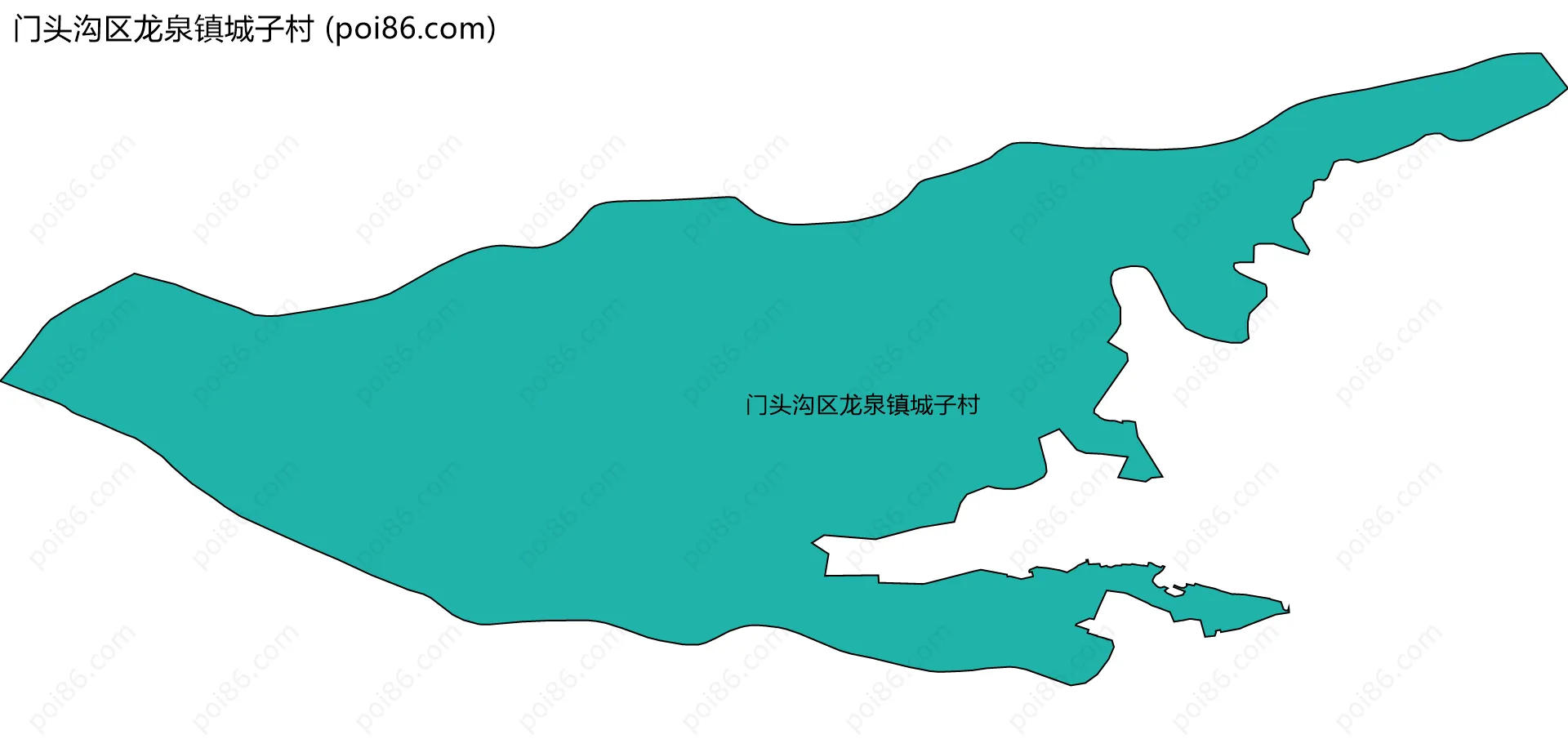 门头沟区龙泉镇城子村边界地图