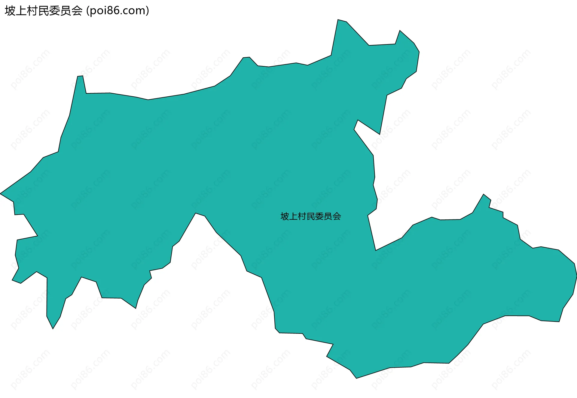 坡上村民委员会边界地图