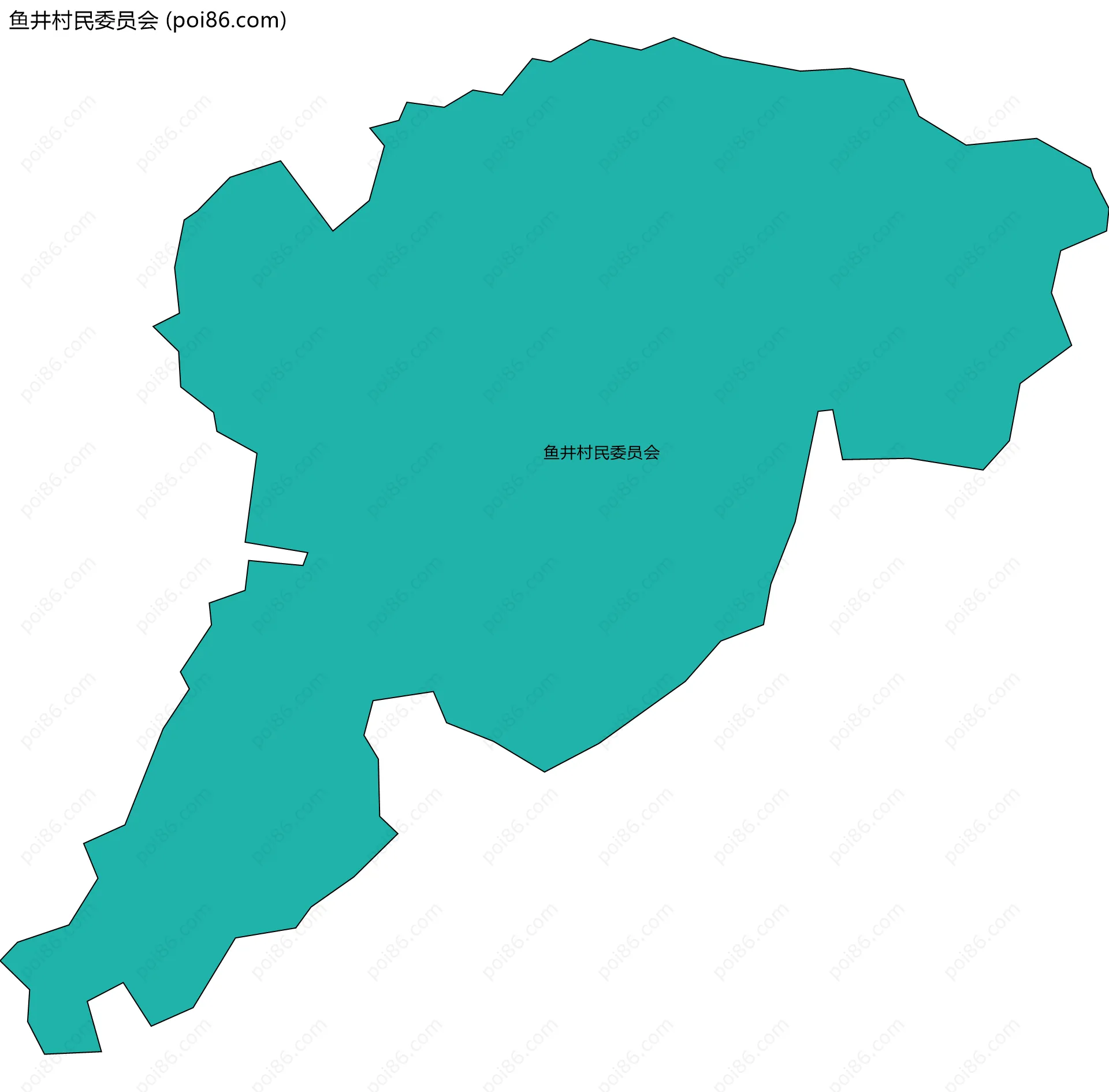 鱼井村民委员会边界地图